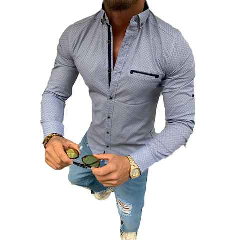 Megaman Jeans Hemd & Shirt H-1500 Herren Hemd Freizeit-Hemd Basic Hemd Business-Hemd
