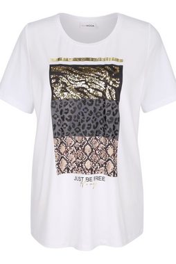MIAMODA Rundhalsshirt T-Shirt großer Druck Halbarm