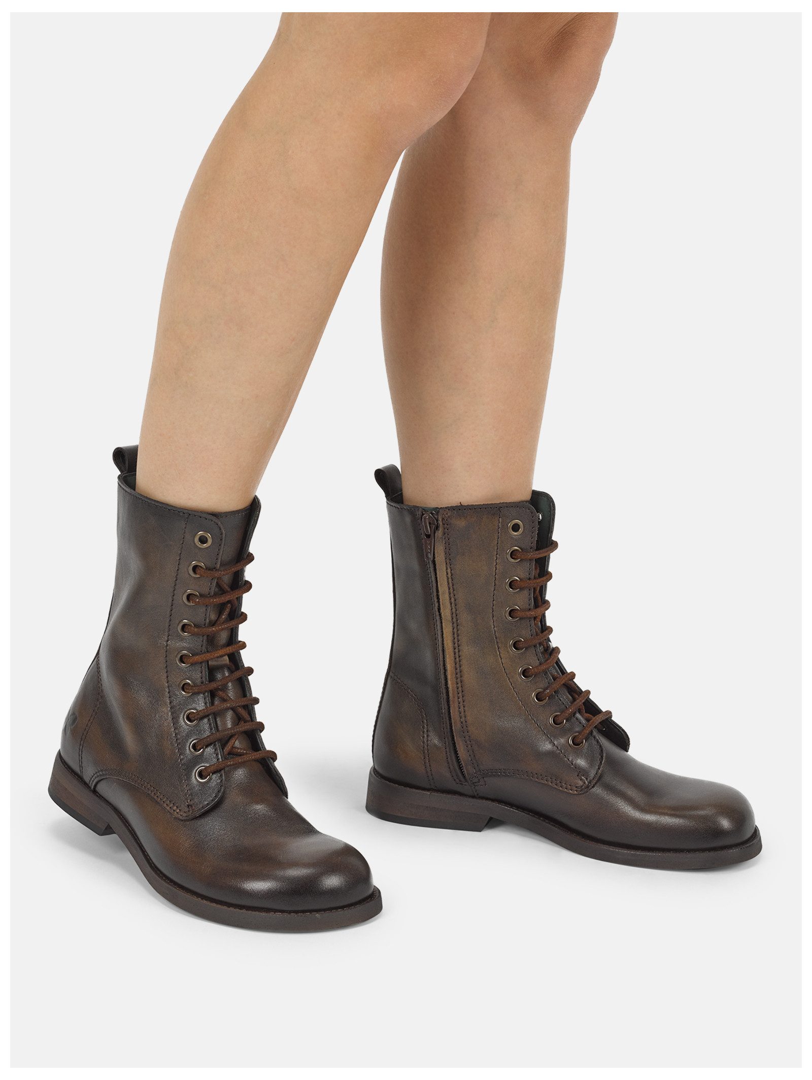 Felmini Stiefelette Leder . Schnürstiefelette