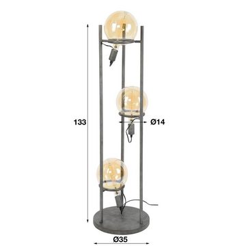 famlights Stehlampe, Stehleuchte Alica in Silber E27 3-flammig, keine Angabe, Leuchtmittel enthalten: Nein, warmweiss, Stehlampe, Standlampe
