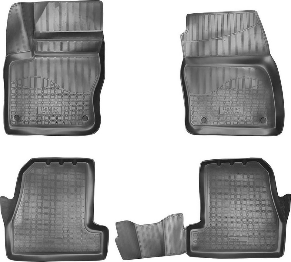 RECAMBO Passform-Fußmatten CustomComforts (4 St), für Ford Focus, III 2014  - 2018, perfekte Passform