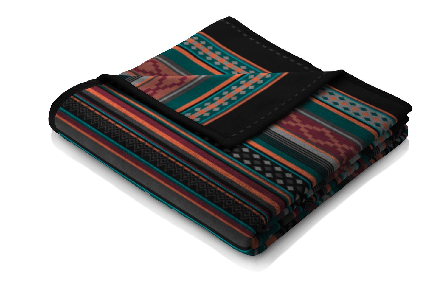Wohndecke Tribal Mix, gestreifte Ethno-Decke in 150x200 cm, Biederlack, Decke aus Baumwollmischgewebe, Made in Germany