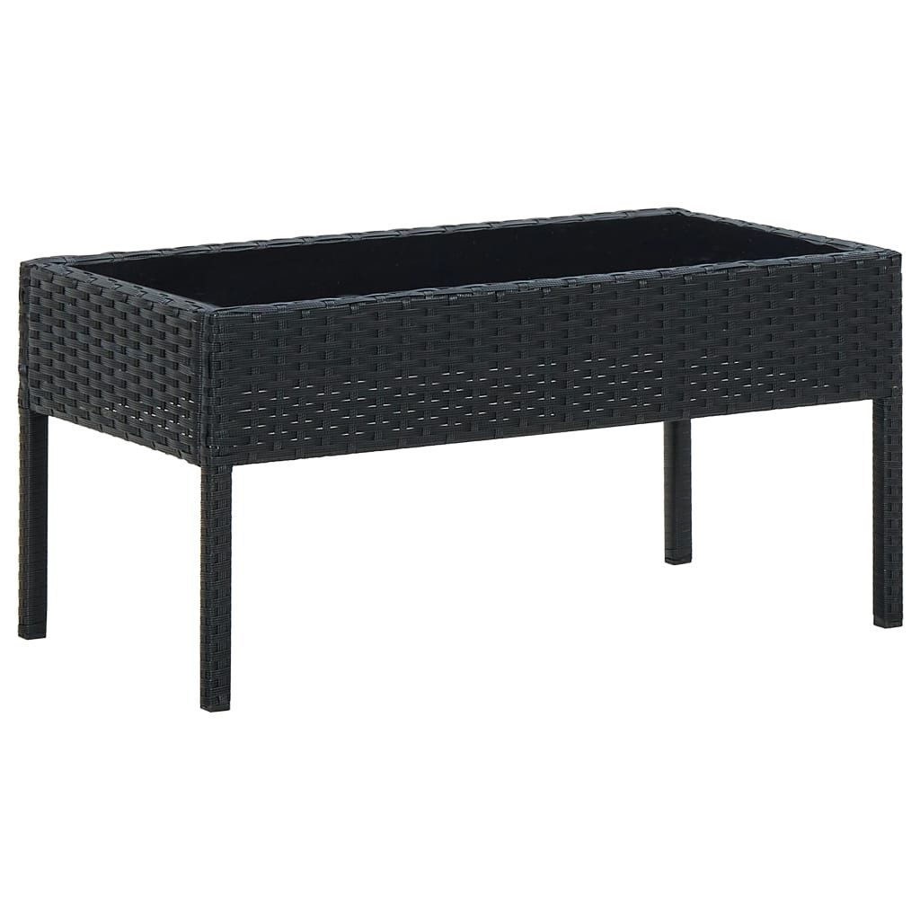 vidaXL Gartentisch Gartentisch Schwarz 75x40x37 cm günstig online kaufen