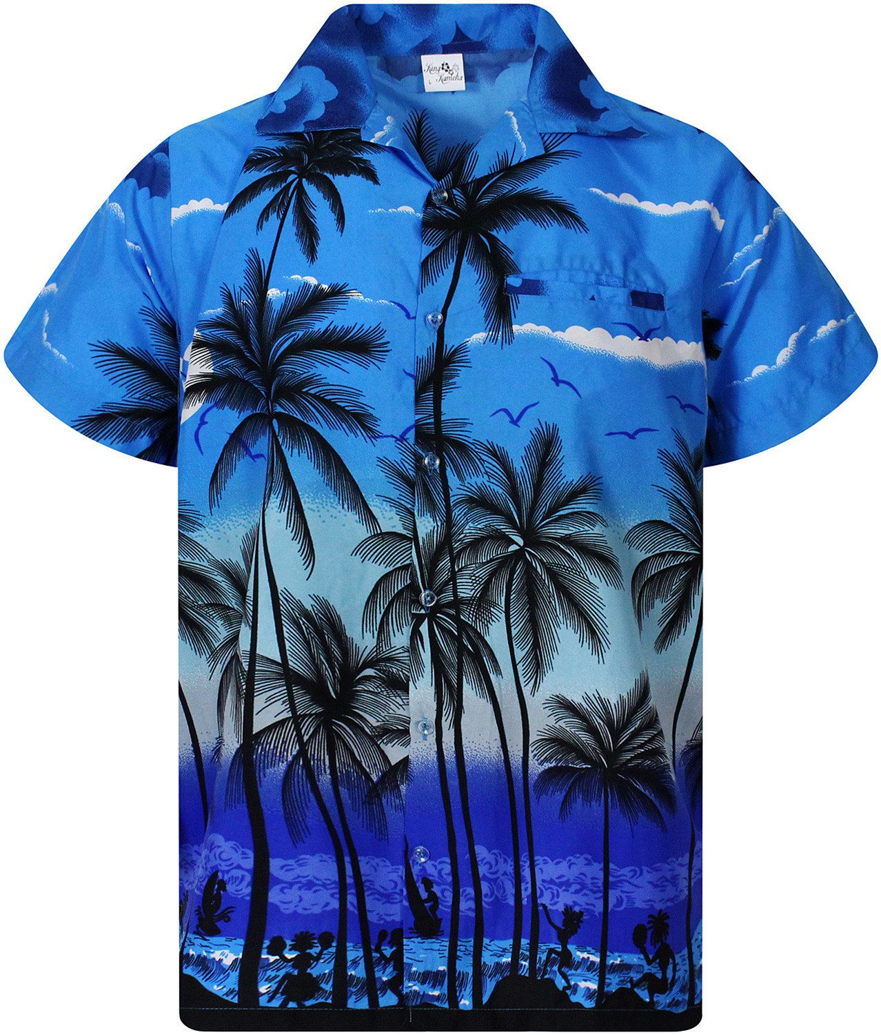 King Kameha Hawaiihemd Beach Eclectic Funky Hawaii-Hemd Herren Kurzarm Fron günstig online kaufen