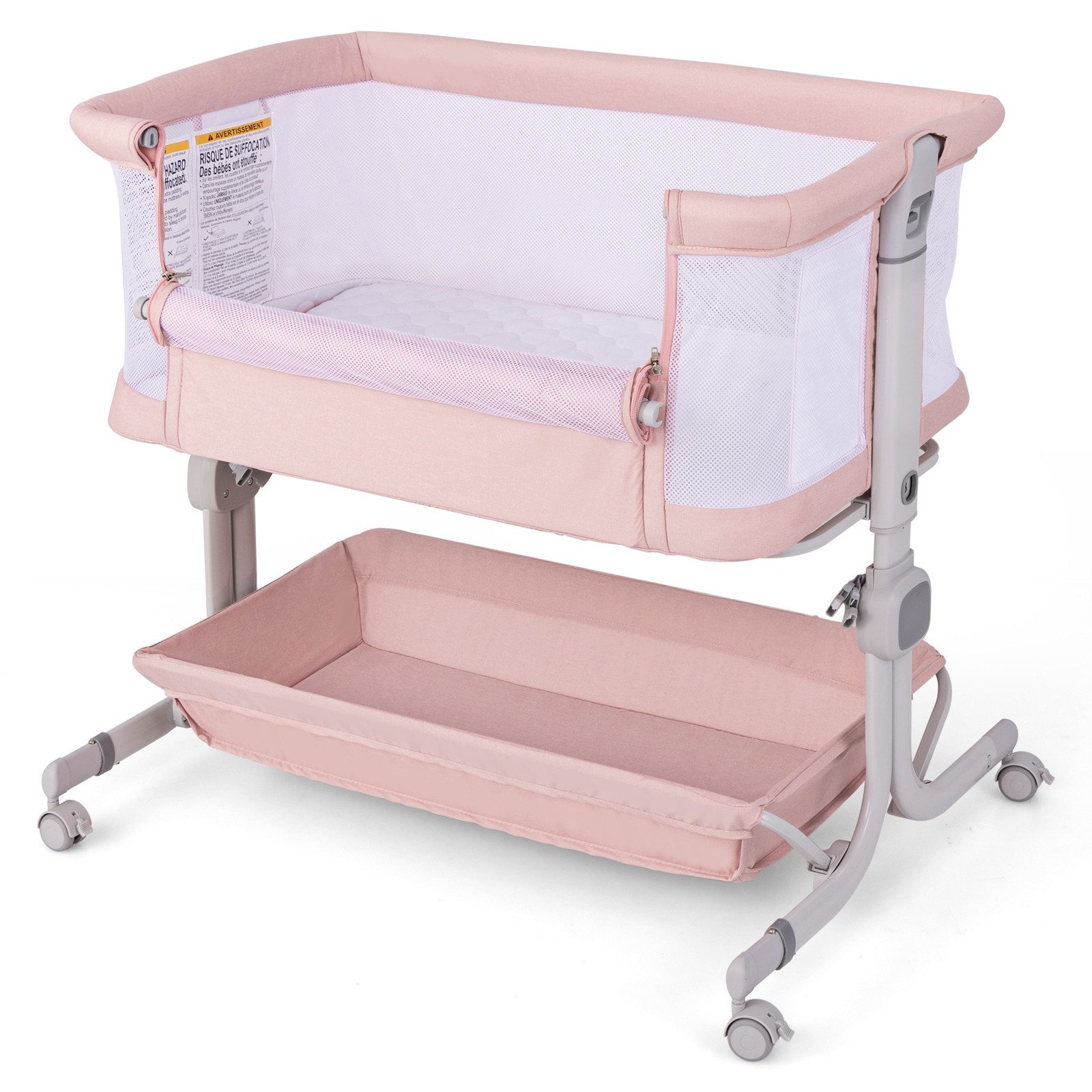 COSTWAY Beistellbett, 1-tlg., Reisebett, Babybett, 6 günstig online kaufen