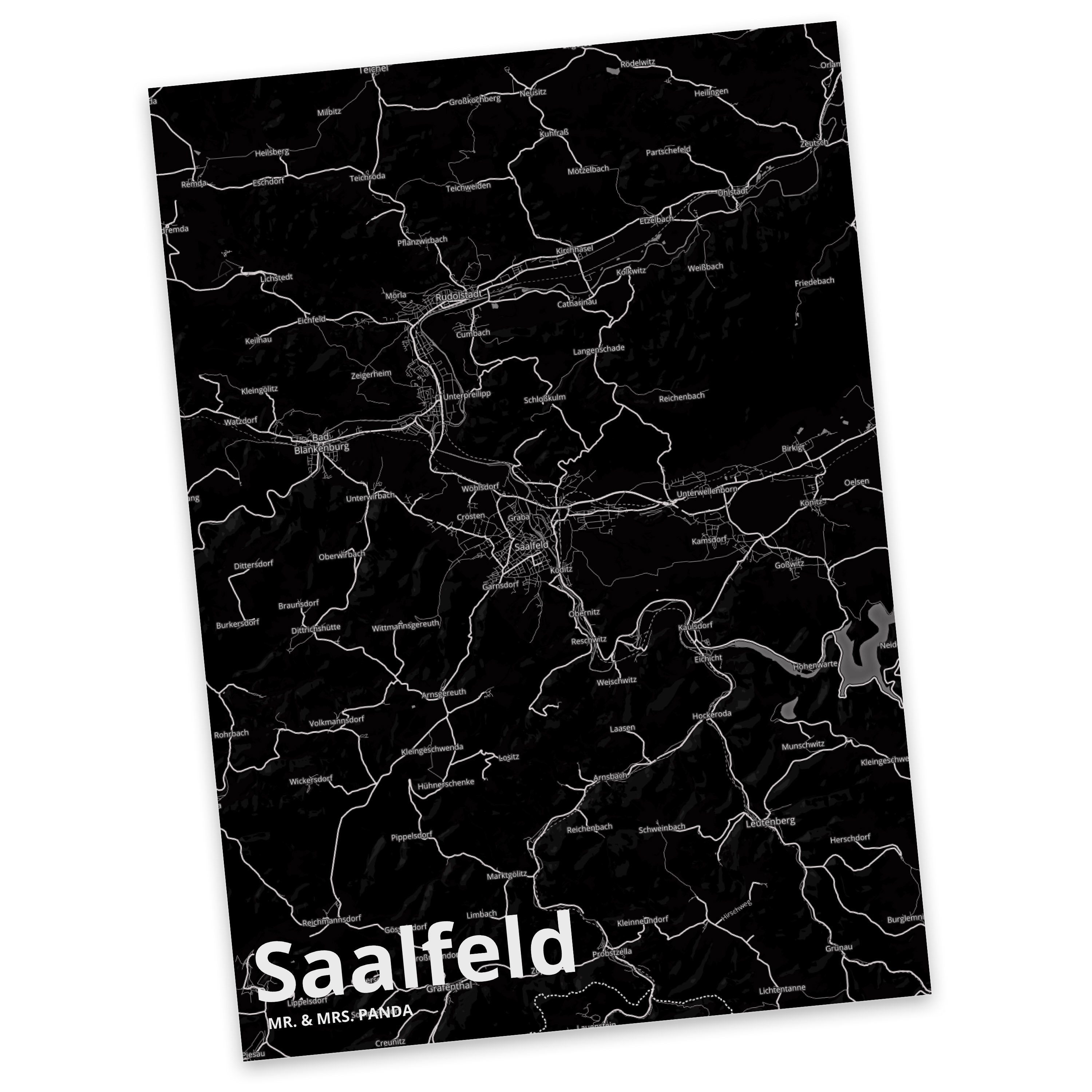 Saalfeld Einladungskarte, Geschenk, Mrs. Geschenkkarte, Mr. Postkarte Dor Stadt Panda - & Karte,