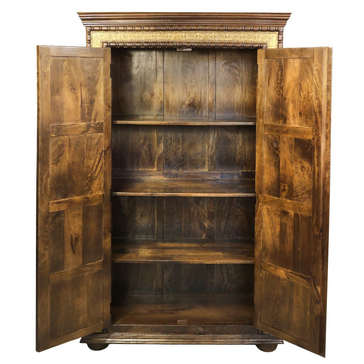 Oriental Galerie Mehrzweckschrank Braun Gold Schrank Vanita Indien 180 cm