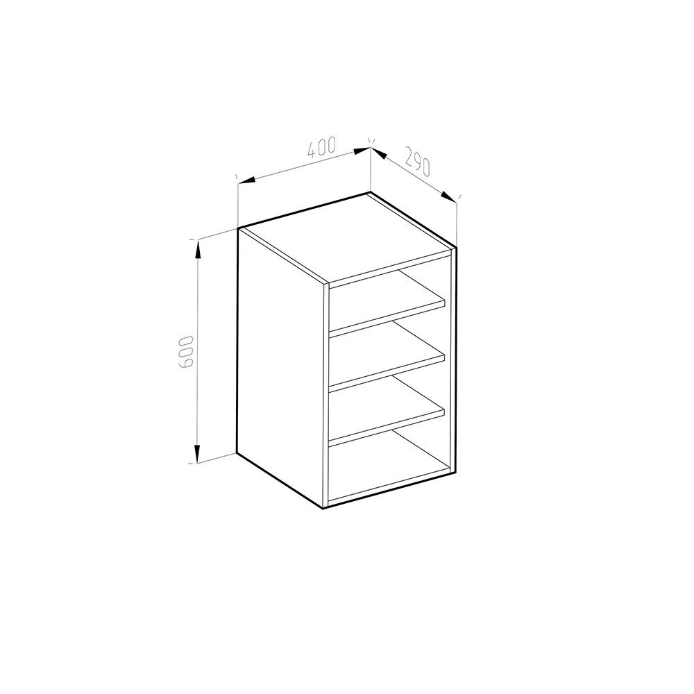 Vicco Hängeschrank R-Line, Anthrazit/Anthrazit, 40 cm (1-St)