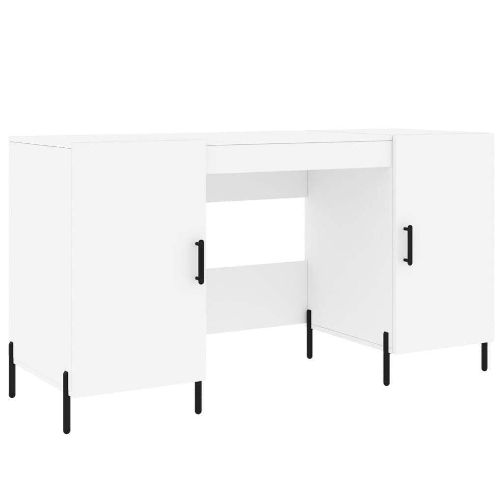 Weiß Holzwerkstoff cm Schreibtisch 140x50x75 furnicato