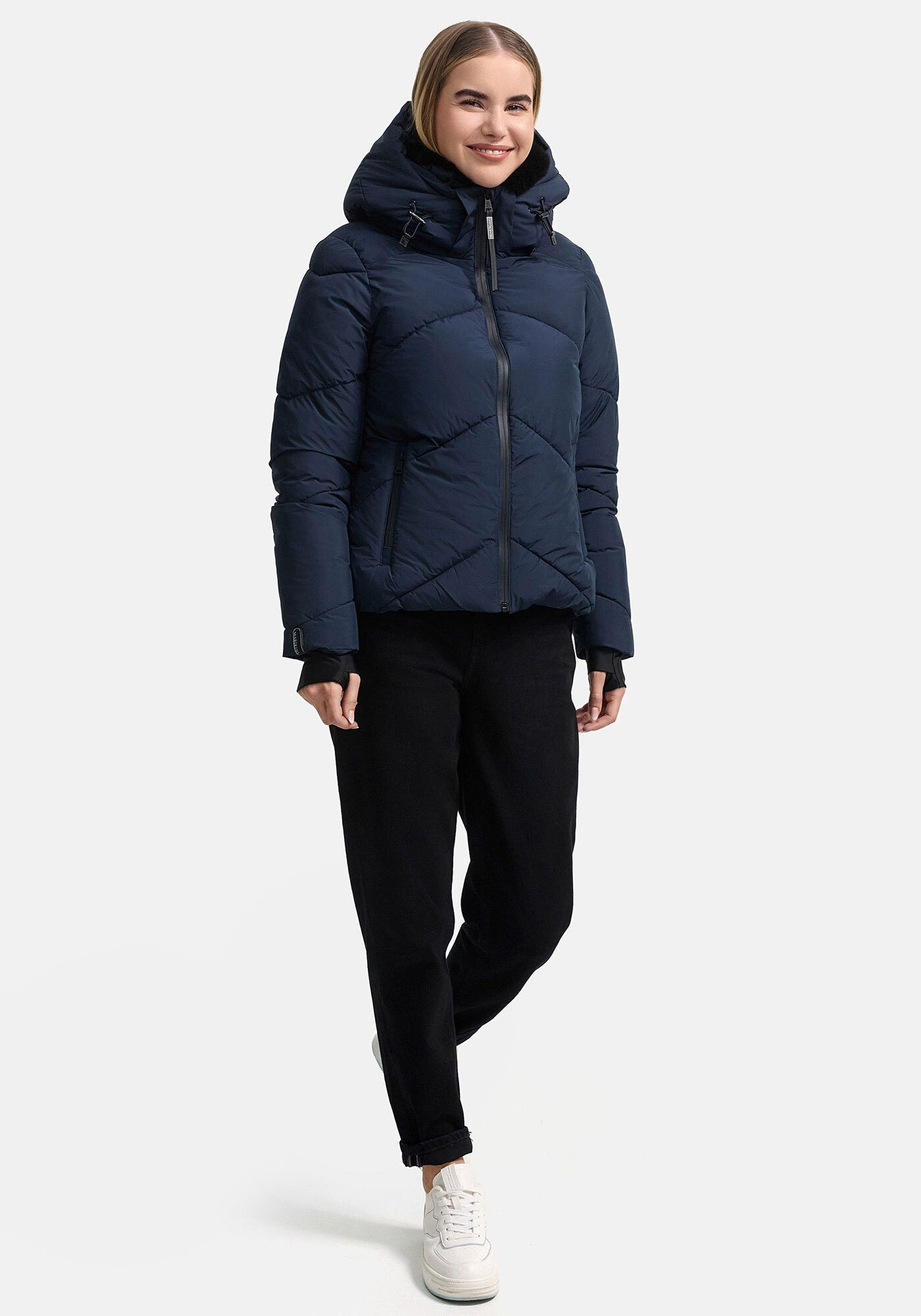 Marikoo Winterjacke Simaraa mit abnehmbarem Kunstfellkragen günstig online kaufen
