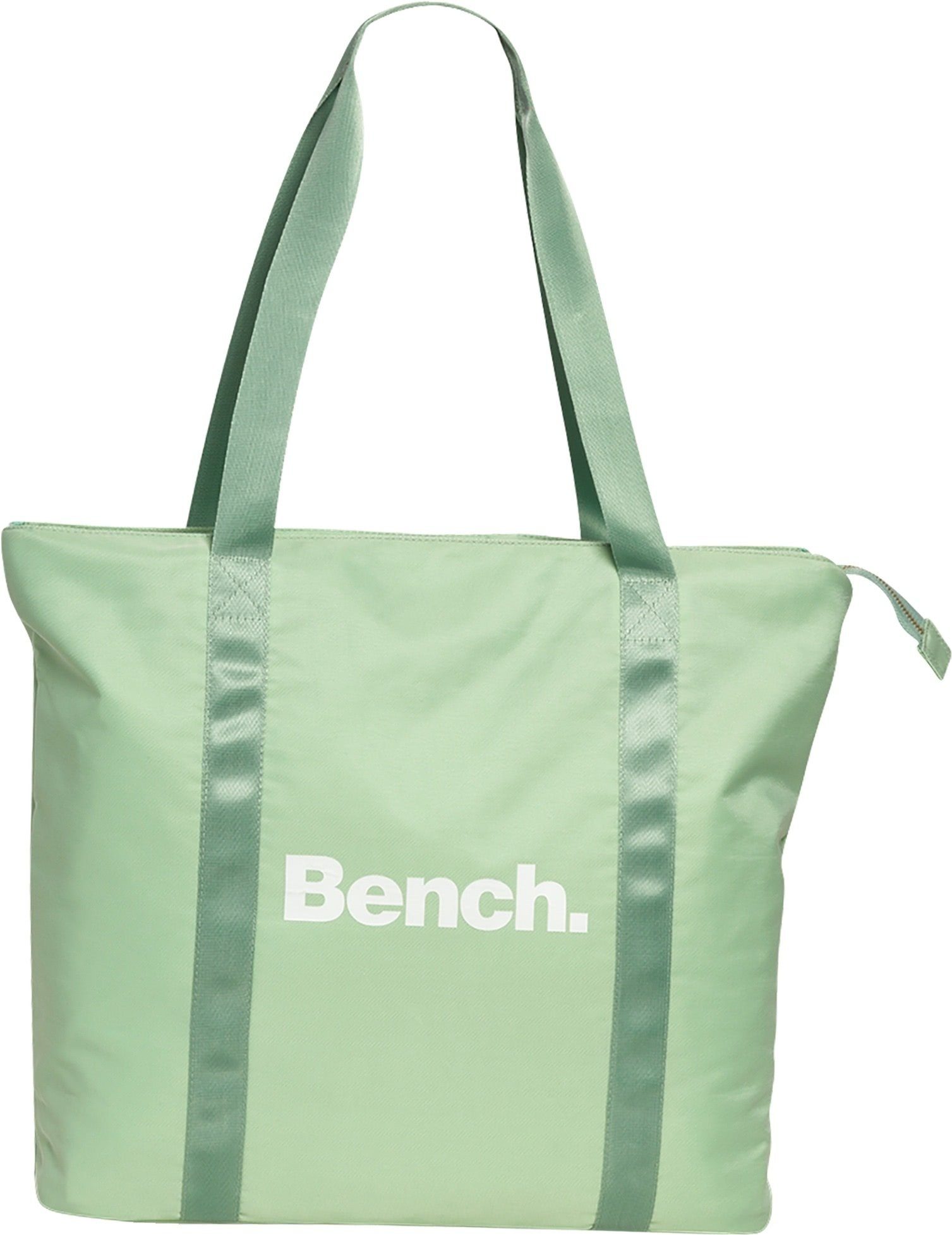 Bench. Schultertasche Bench Сумки для покупок Nylon Schultertasche (Schultertasche, Schultertasche), Damen, Jugend Tasche strapazierfähiges Textilnylon grau-grün, Uni