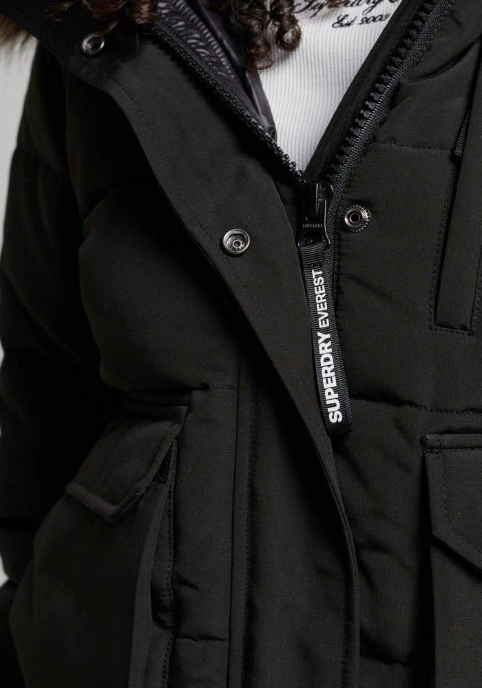 EVEREST Jet HOODED Steppjacke Superdry BOMBER Black PUFFER