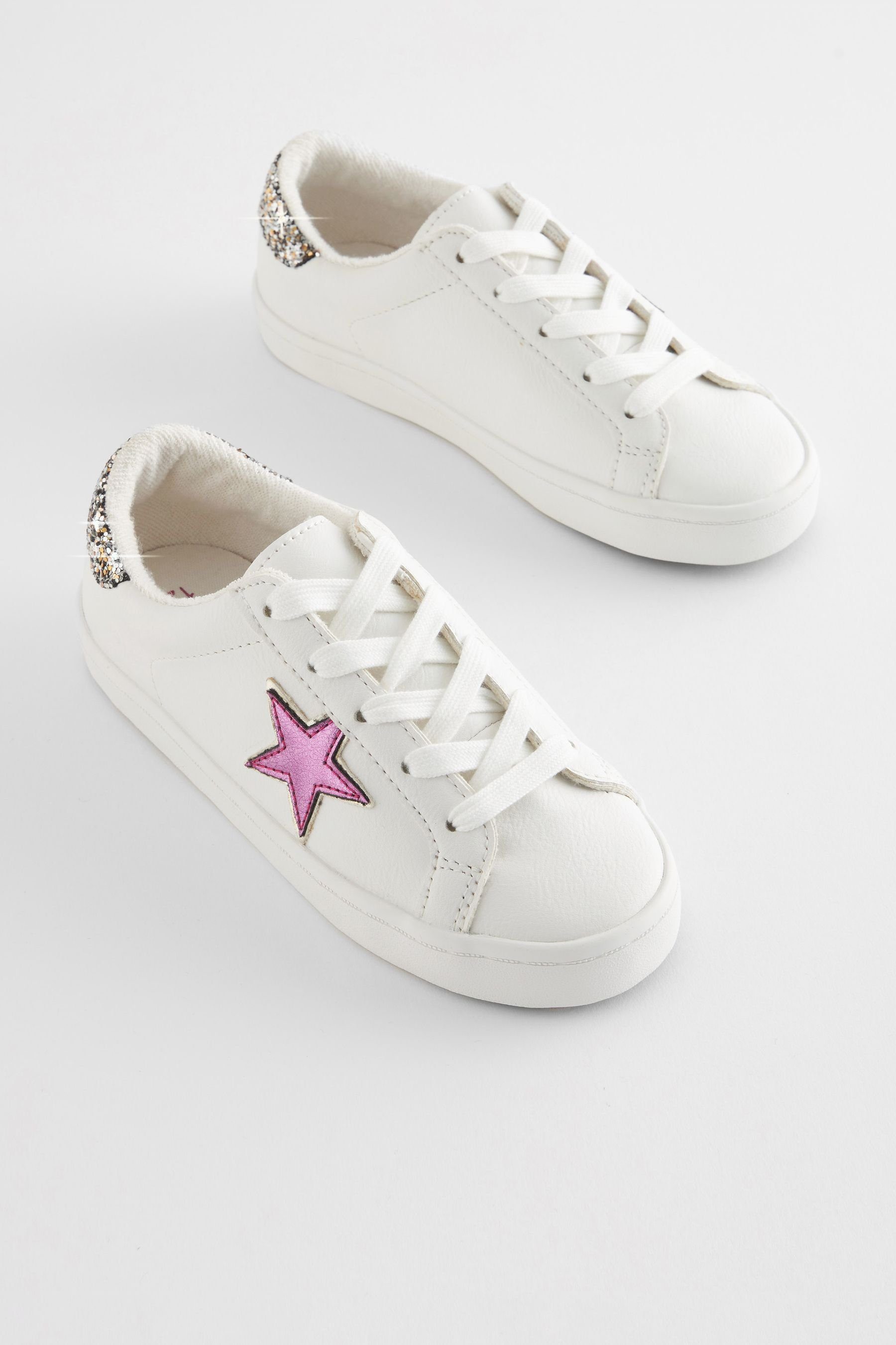 Sneaker Next Star Metallic (1-tlg) zum Schnüren Sneaker White/Pink
