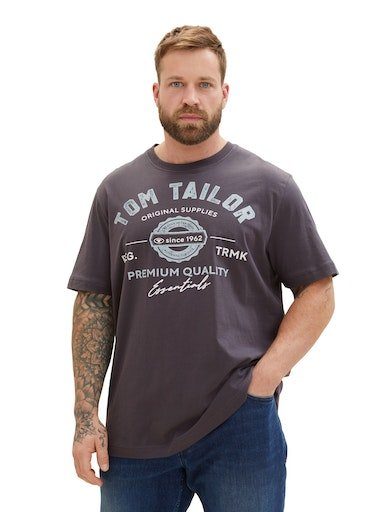 TOM TAILOR PLUS T-Shirt in großen Größen Tarmac Grey