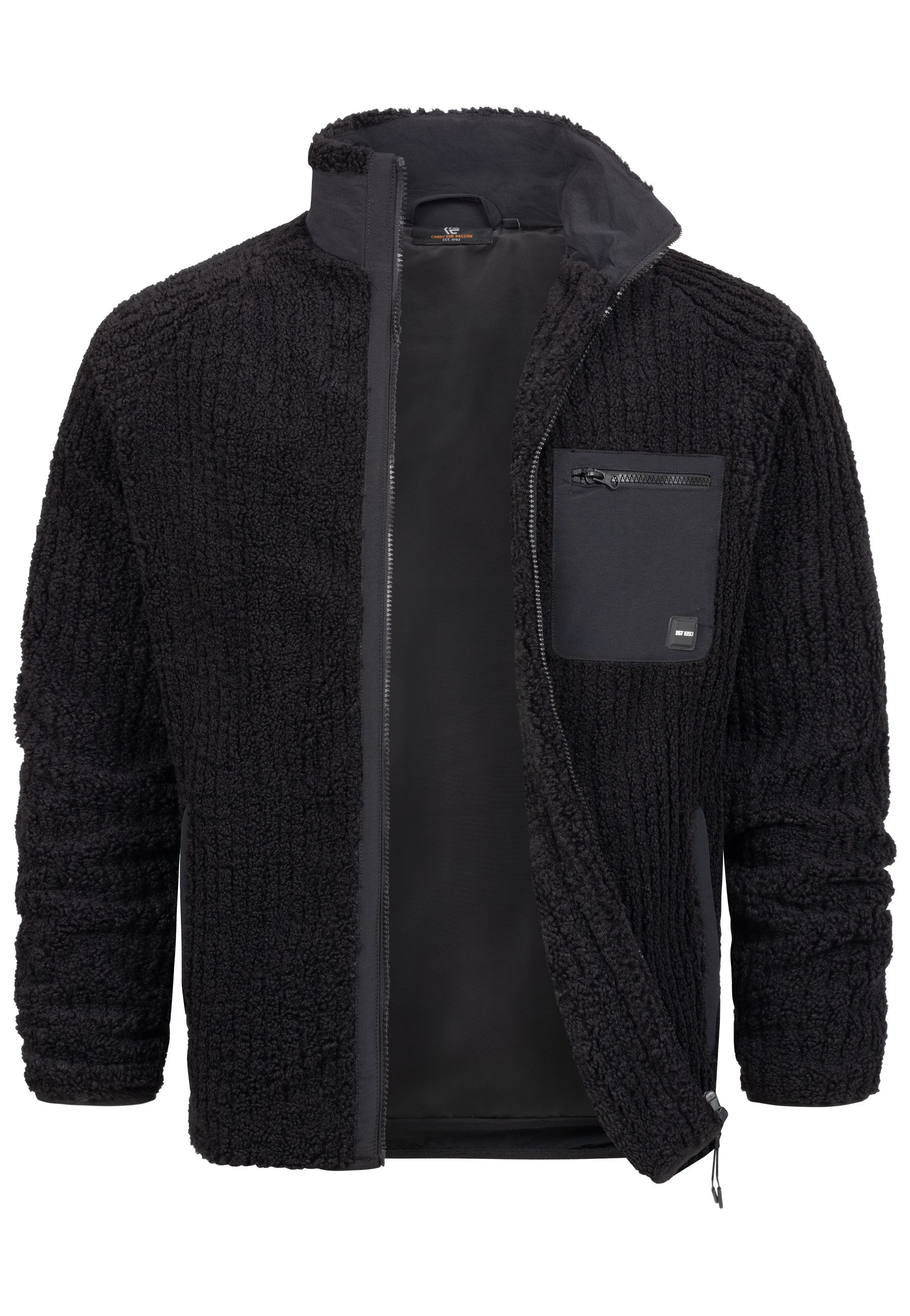 Indicode Fleecejacke INScotts innovatives Strickfleece-Design günstig online kaufen