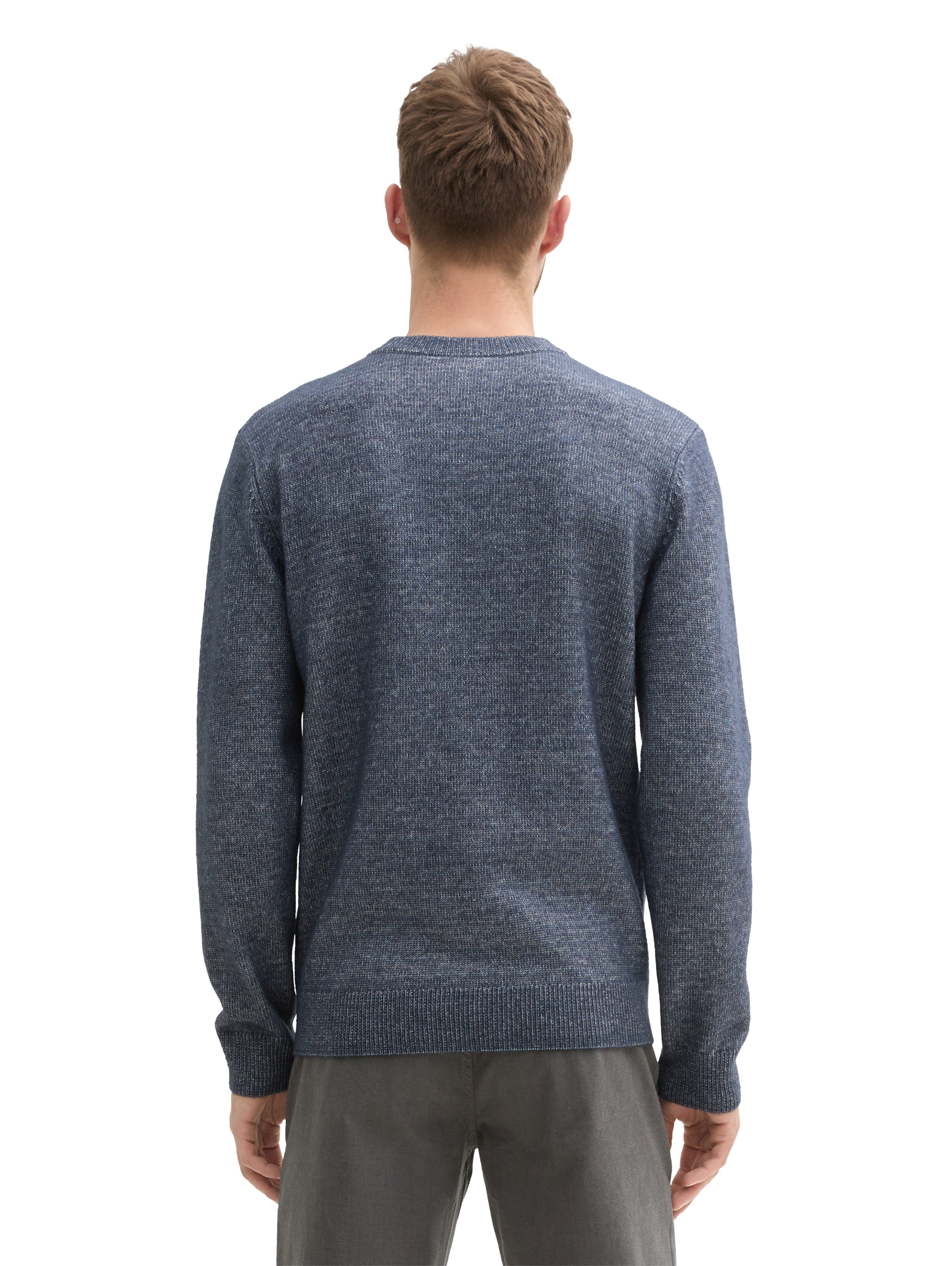 TOM TAILOR Rundhalspullover in Strick-Optik und Streifen-Design günstig online kaufen