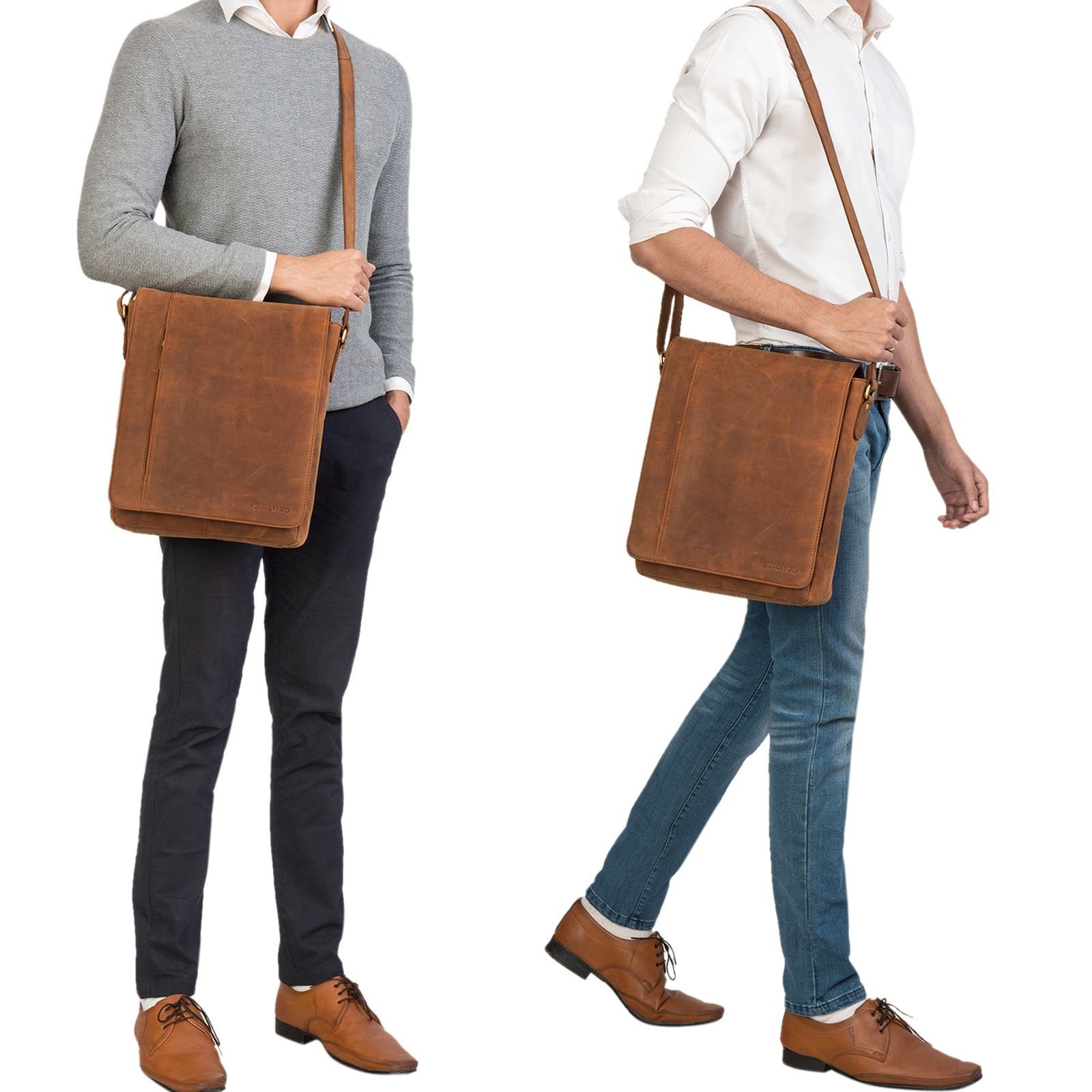 STILORD Schultertasche "Paul" Umhängetasche Herren Leder günstig online kaufen