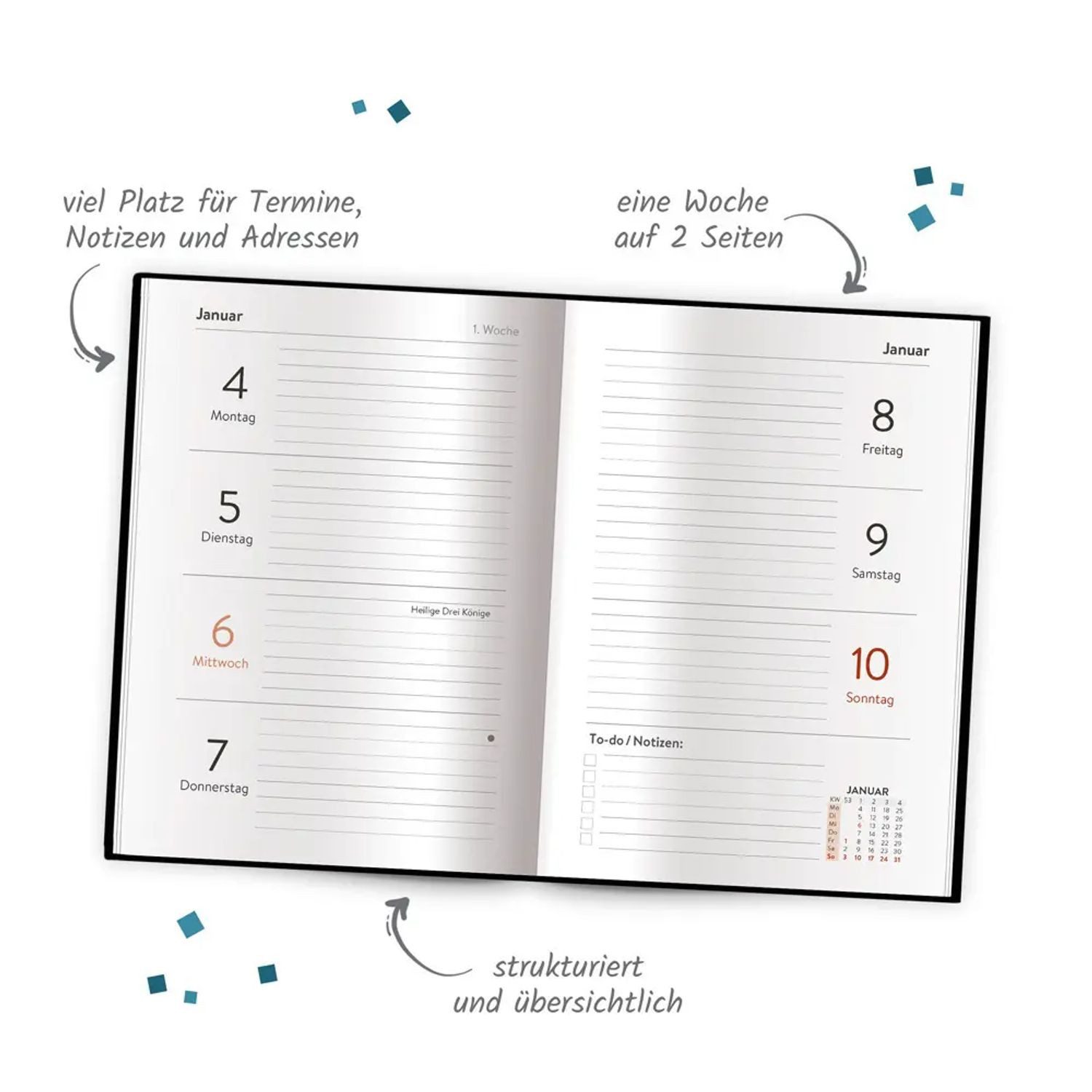 Trötsch Verlag Taschenkalender TRÖTSCH - Taschenkalender A6 schwarz 2027