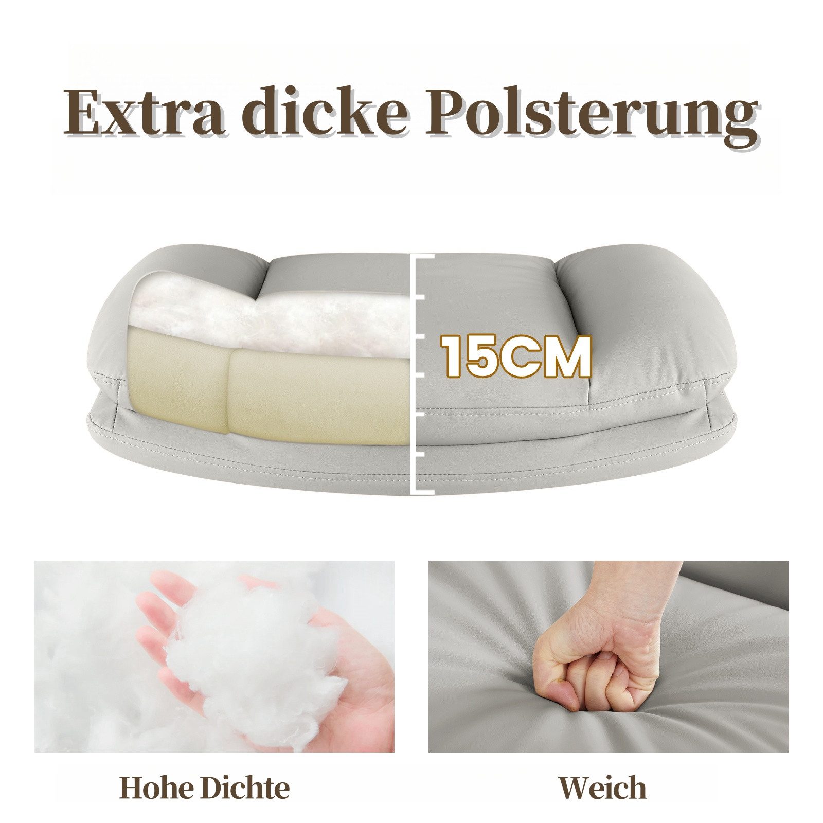 Intimate WM Heart Bürostuhl mit Rollen, Höhenverstellbar Drehstuhl, PU-Lede günstig online kaufen