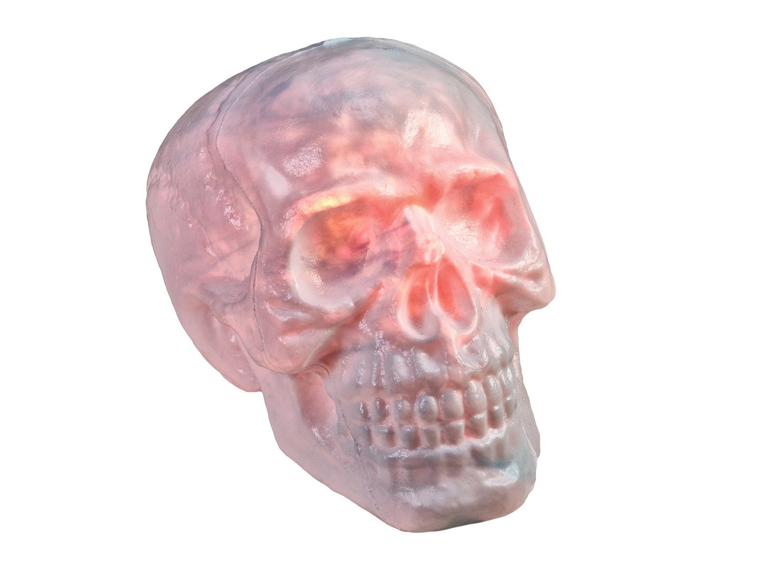 EUROPALMS Dekofigur Halloween Totenschädel mit Lichteffekt 31x22x22cm Sensor Fernbedienung