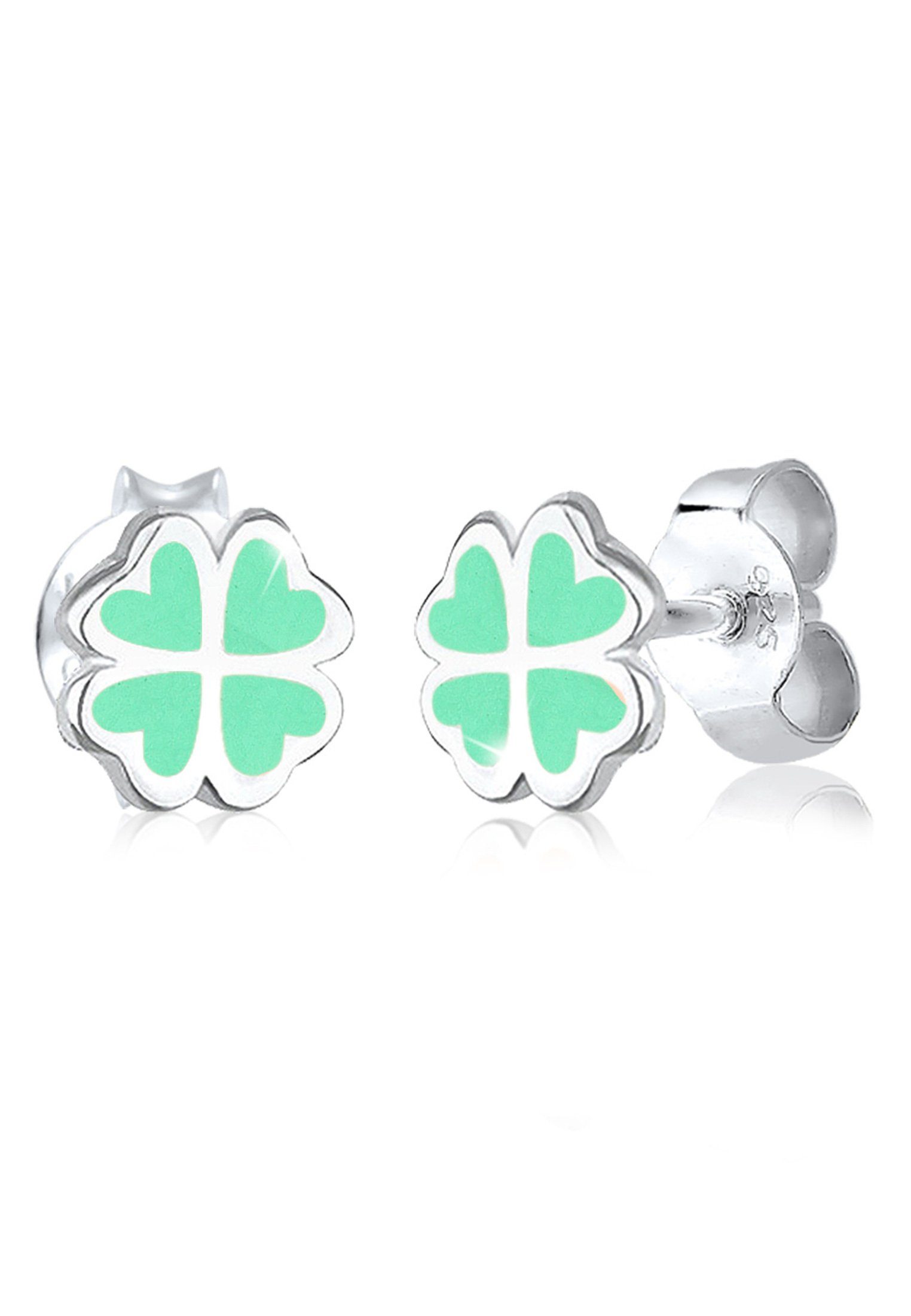 Paar Ohrstecker Ohrstecker Kinder Kleeblatt 925 Sterling Silber