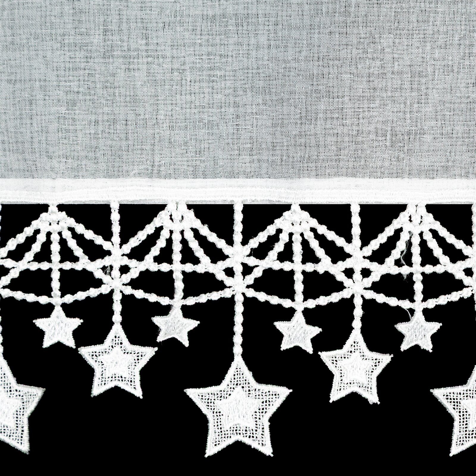 Eurofirany Scheibengardine Kurzgardine mit Weihnachtsmotiv, Stangendurchzug günstig online kaufen