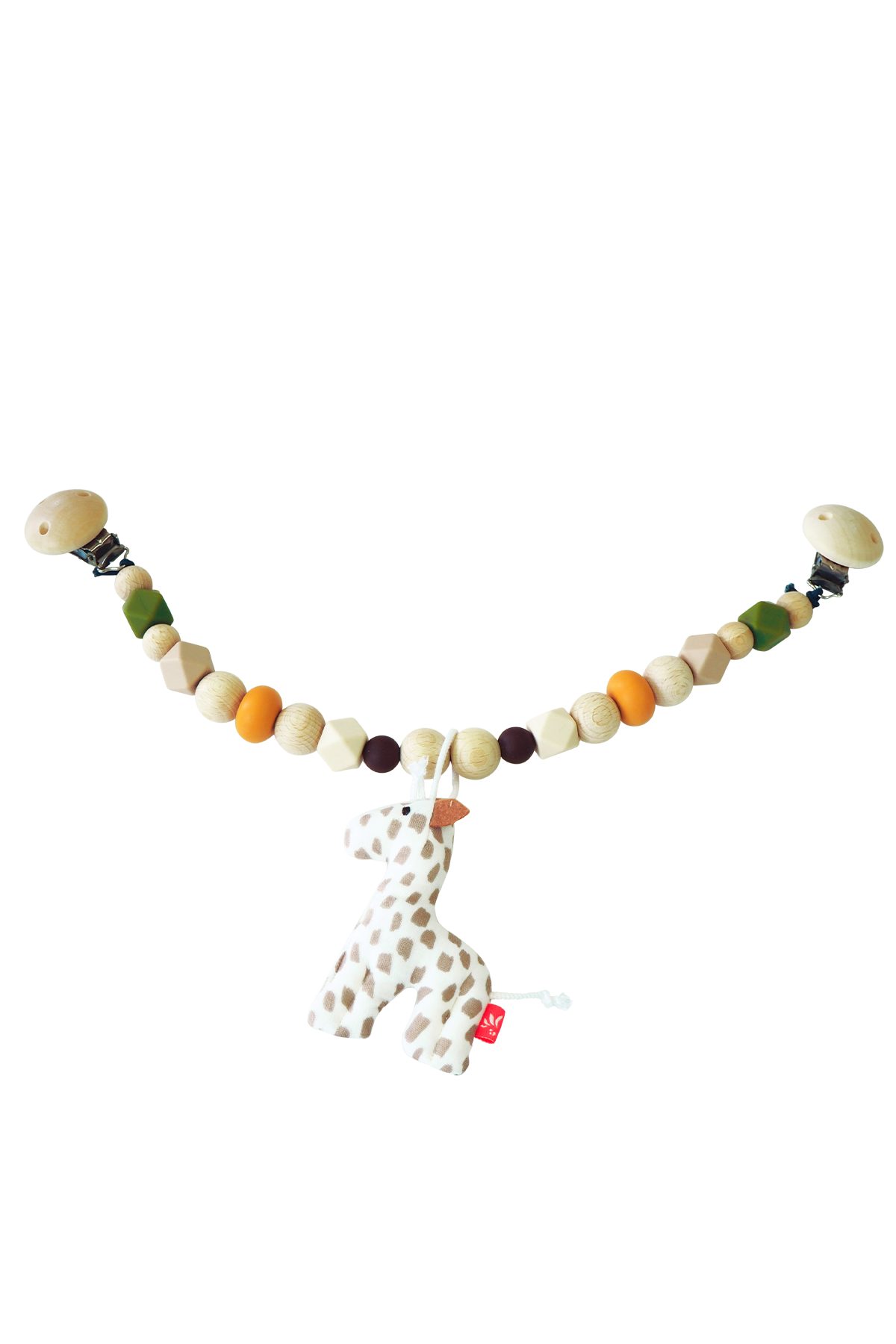 kikadu Kinderwagenkette Kinderwagenkette Giraffe (1-tlg), GOTS- zertifiziert