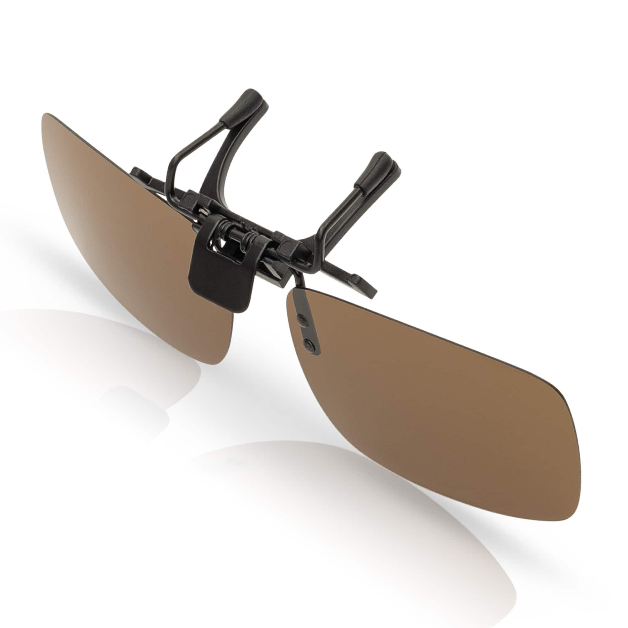 Eyewear Clip Linsen Polarisiert mit BEZLIT polarisierten (1-St) Braun Brillen Wayfarer On Aufsatz