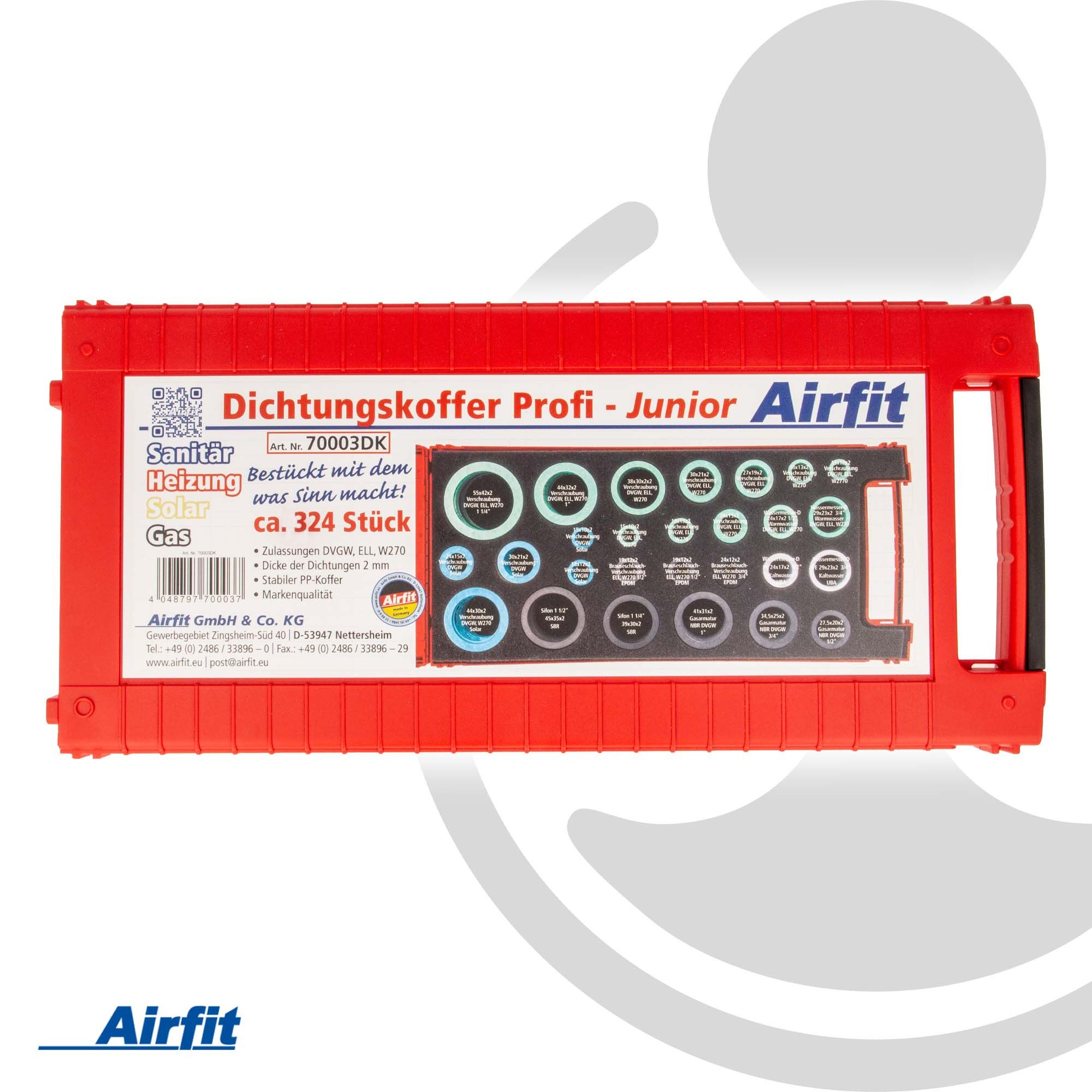 Airfit GmbH & Co. KG Dichtungsring Dichtungskoffer JUNIOR Heizung-Sanitär-Solar, 324 Stück
