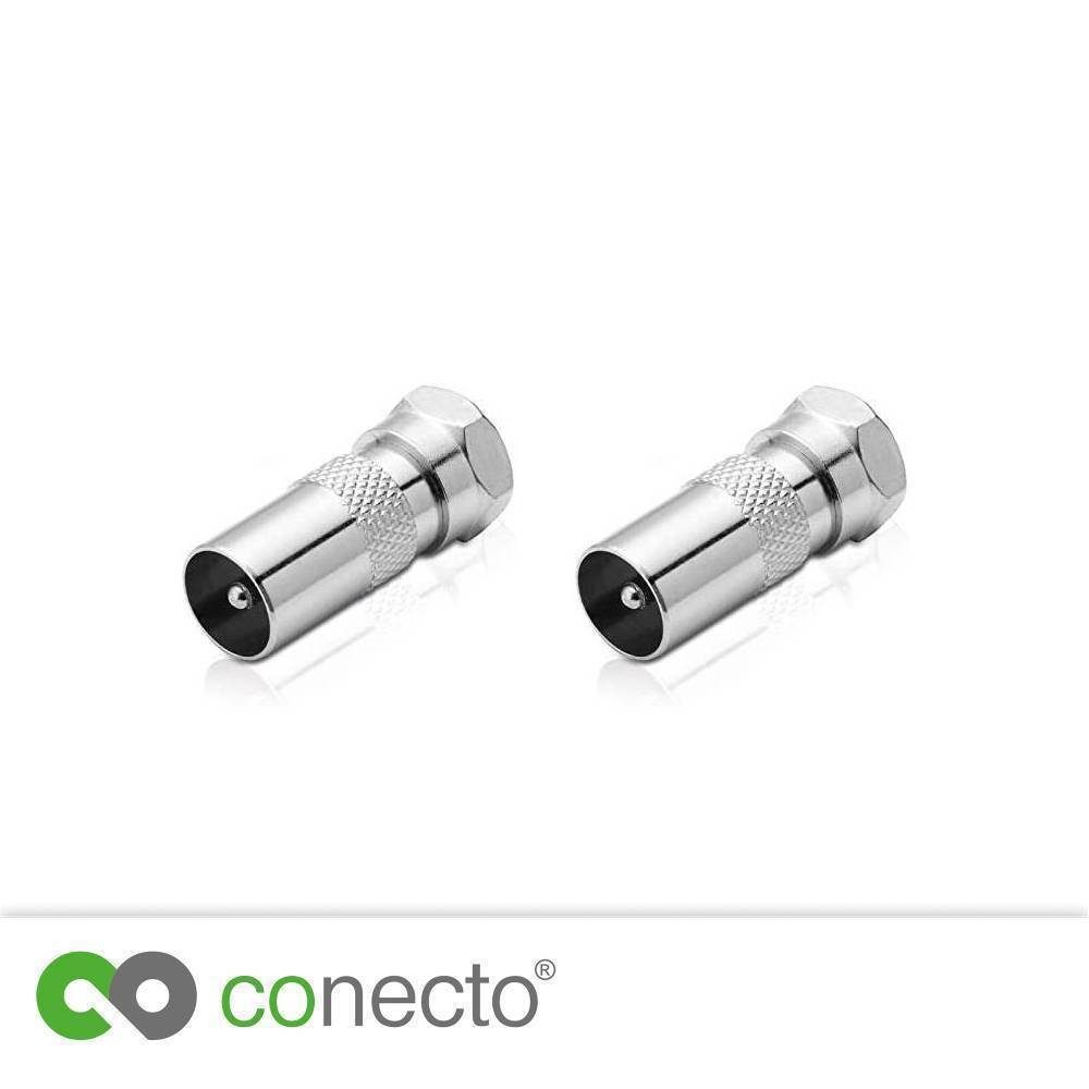 conecto conecto Antennen-Adapter, F-Stecker IEC-Stecker, SAT-Kabel auf Verbi Adapter zum