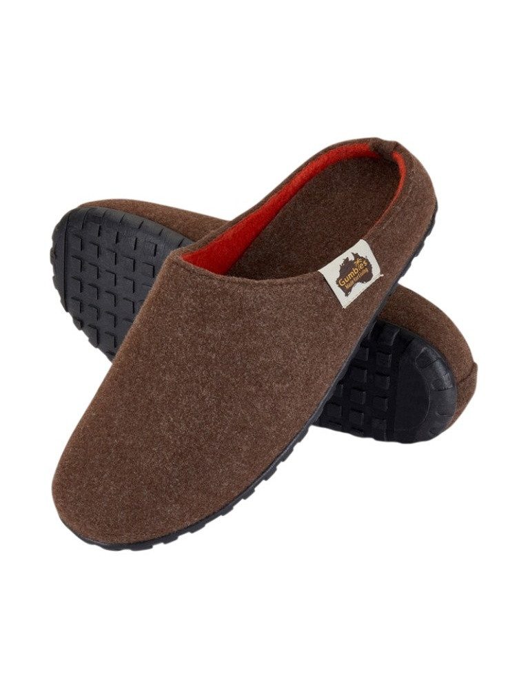 Gumbies Slipper chocolatebraun/orange Hausschuh