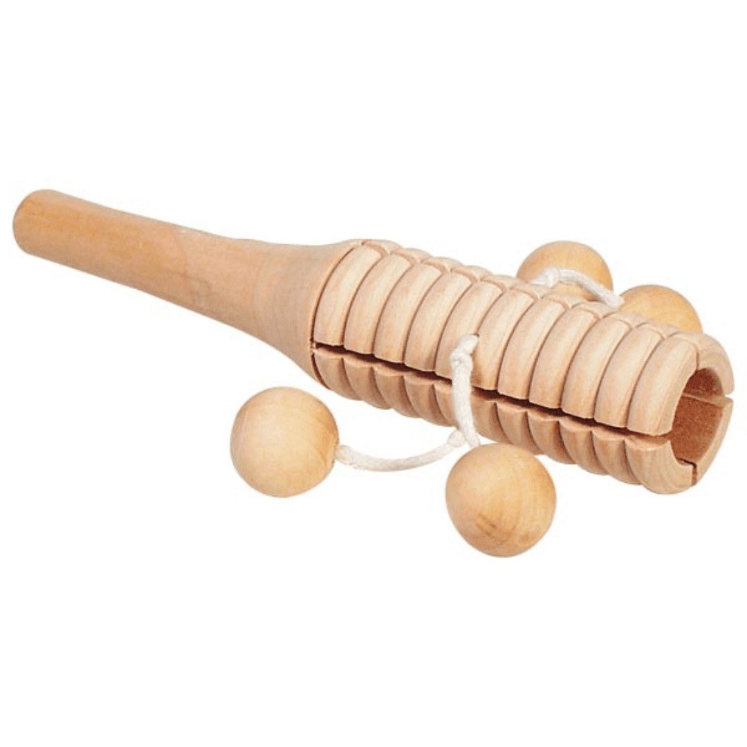 Spielzeug-Musikinstrument Tonblock mit 4 Holzkugeln von Goki