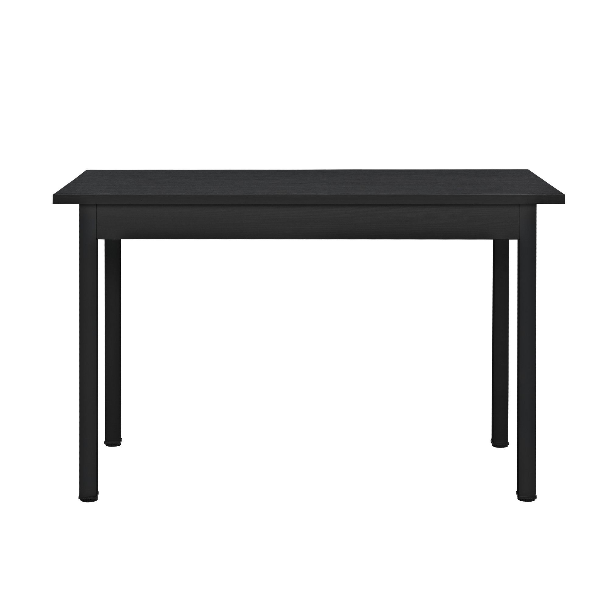 en.casa Essgruppe, (Set, - grau Esstisch »Honningsvåg« cm Stühlen), 120x60 4 Küchentisch Polsterstuhl schwarz 5-tlg., mit grau schwarz