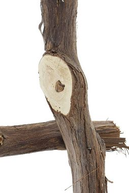 Dekoleidenschaft Dekoleiter aus Rebenholz im Shabby Style, als Rankhilfe, Holzleiter, Gartendeko, als Rankhilfe oder Kletterhilfe für Wein & Efeu