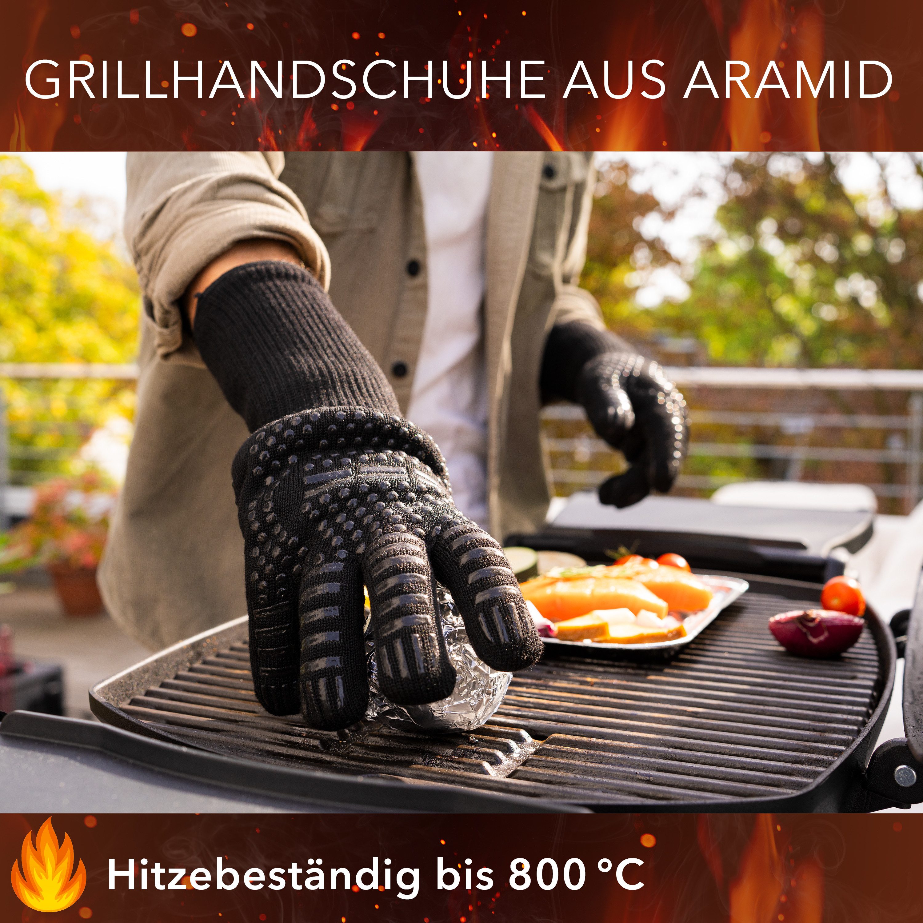 AVANA Grillhandschuhe Aramid Ofenhandschuhe Backhandschuhe Topfhandschuhe B günstig online kaufen