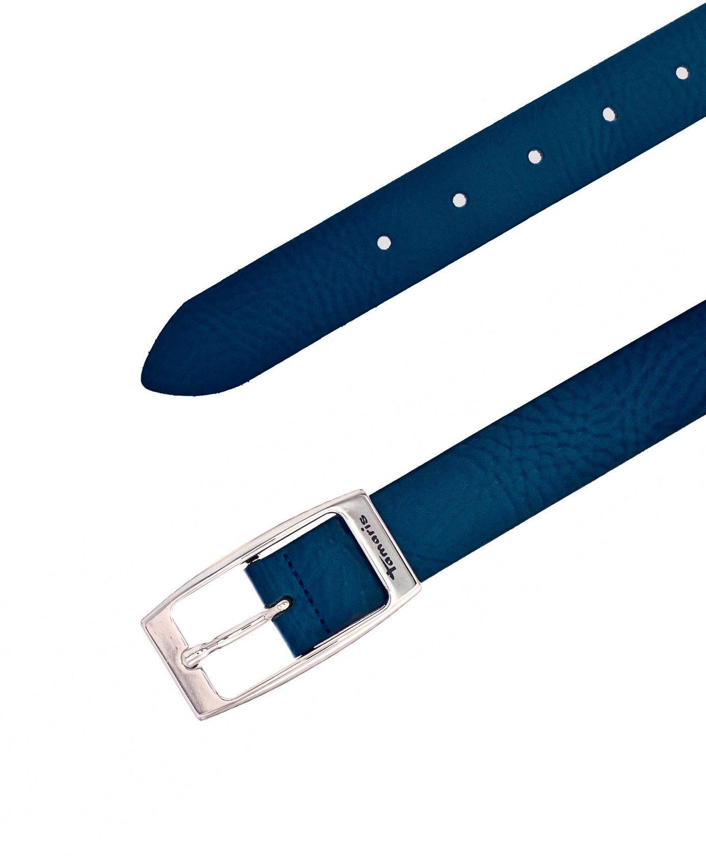 Tamaris Ledergürtel mit Schließe glänzender blau