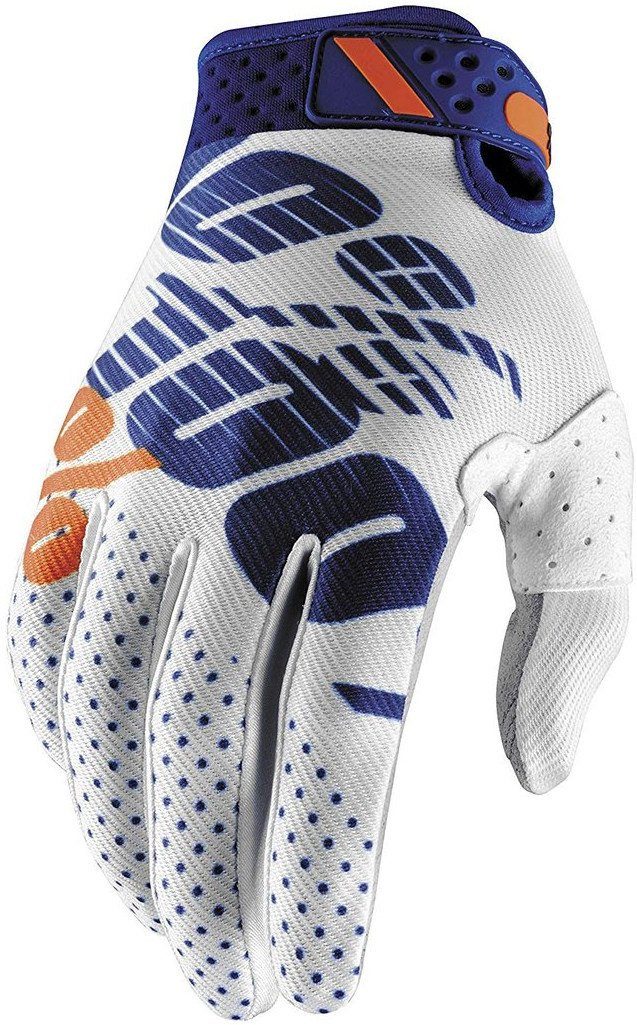 White/Blue Motorradhandschuhe Ridefit Handschuhe 100%