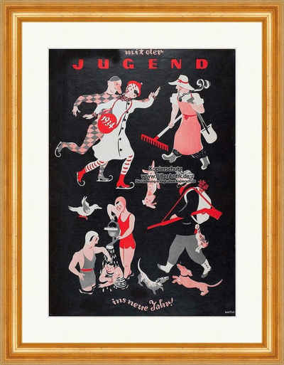 Kunstdruck Titelseite der Nummer 1 von 1934 Ruth Mathi Georg Hirth Jugend 4892 Ge, (1 St)