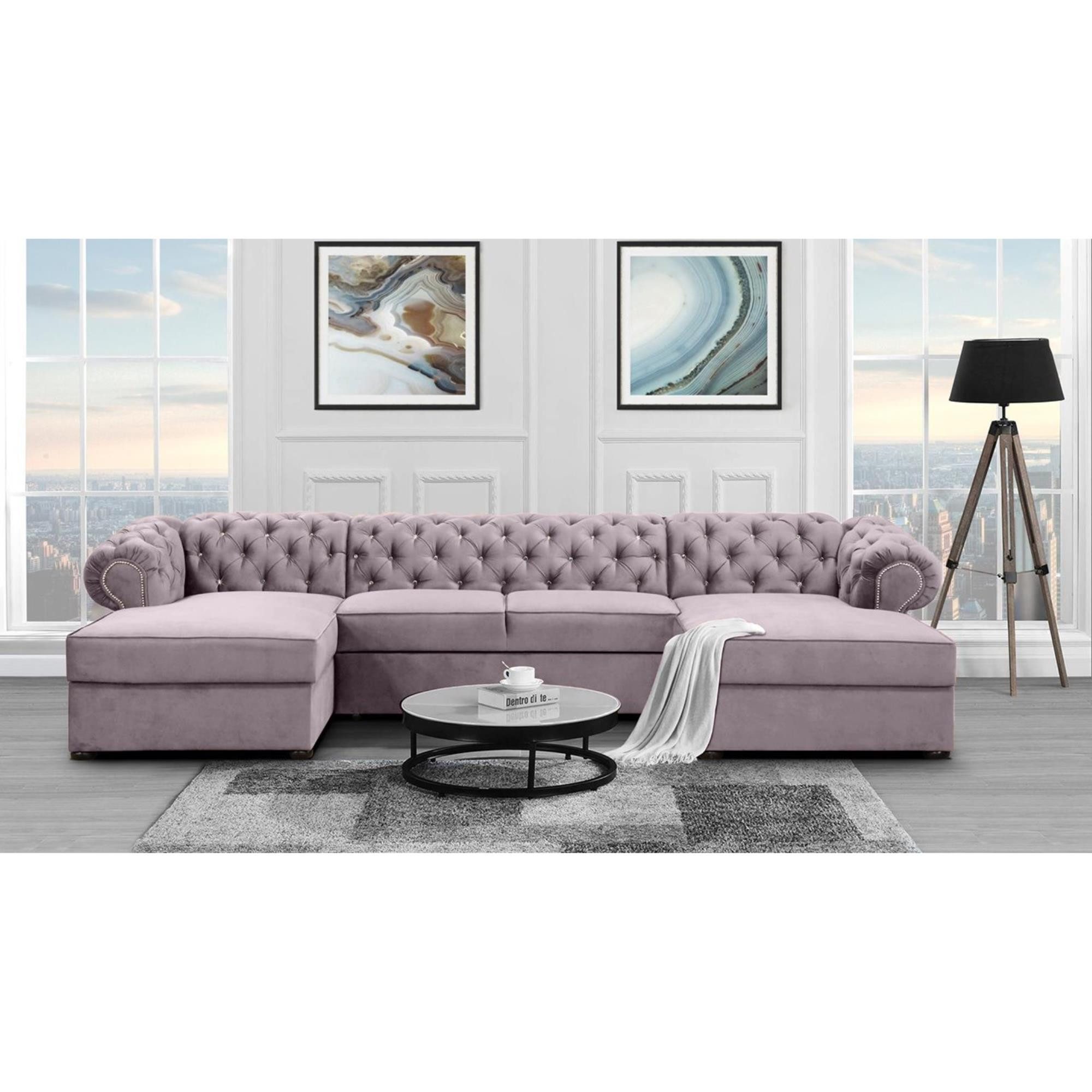 Beautysofa Ecksofa mit Schlaffunktion und zwei günstig online kaufen