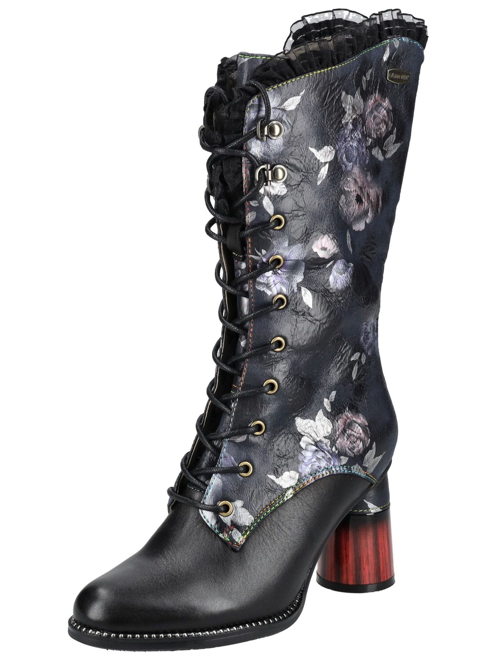 LAURA VITA Stiefel Leder/Textil High-Heel-Stiefel günstig online kaufen
