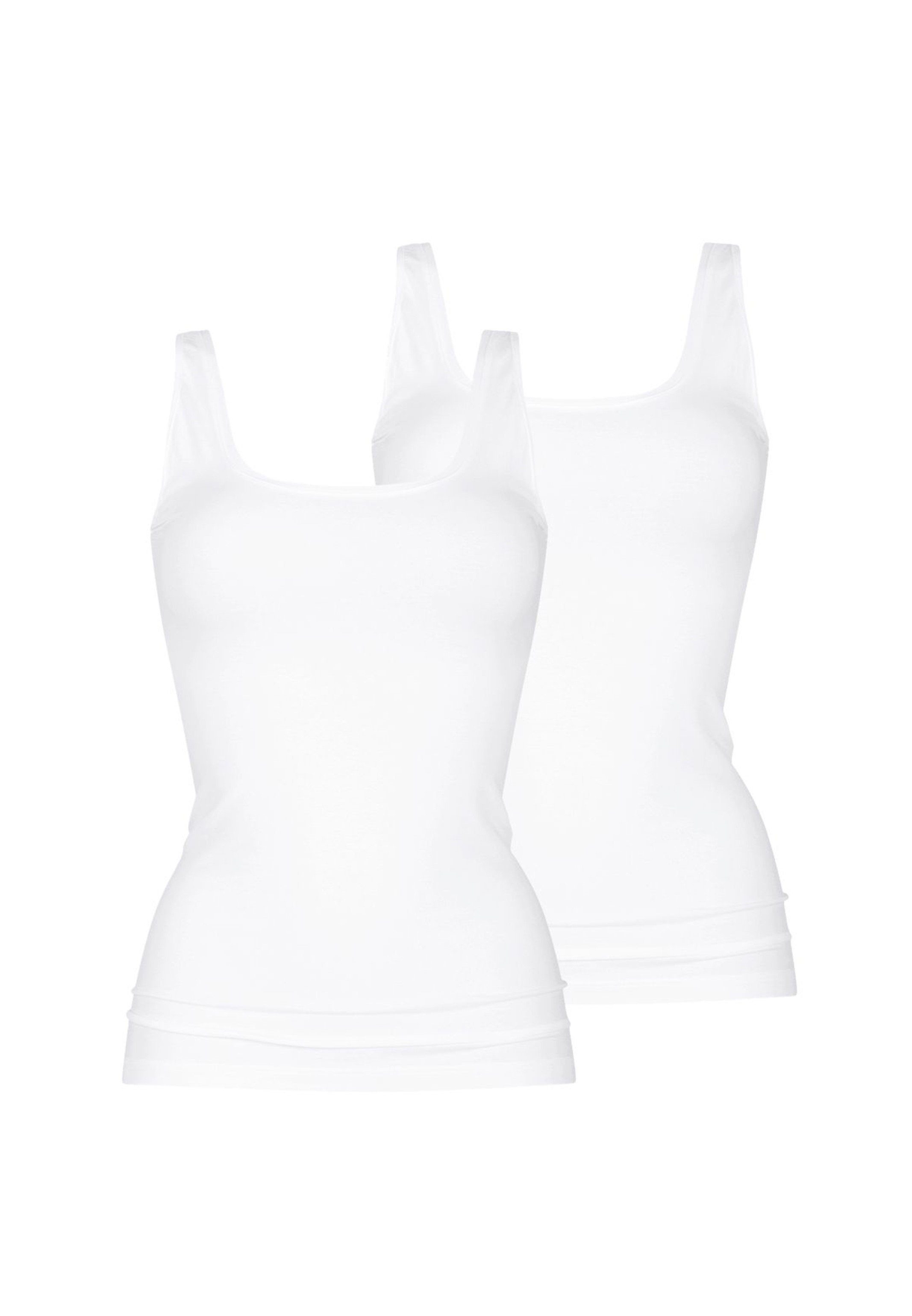 Mey Unterhemd 2er Pack Organic (Spar-Set, 2-St) Unterhemd / Tanktop - Baumwolle - Schmale Passform Weiß