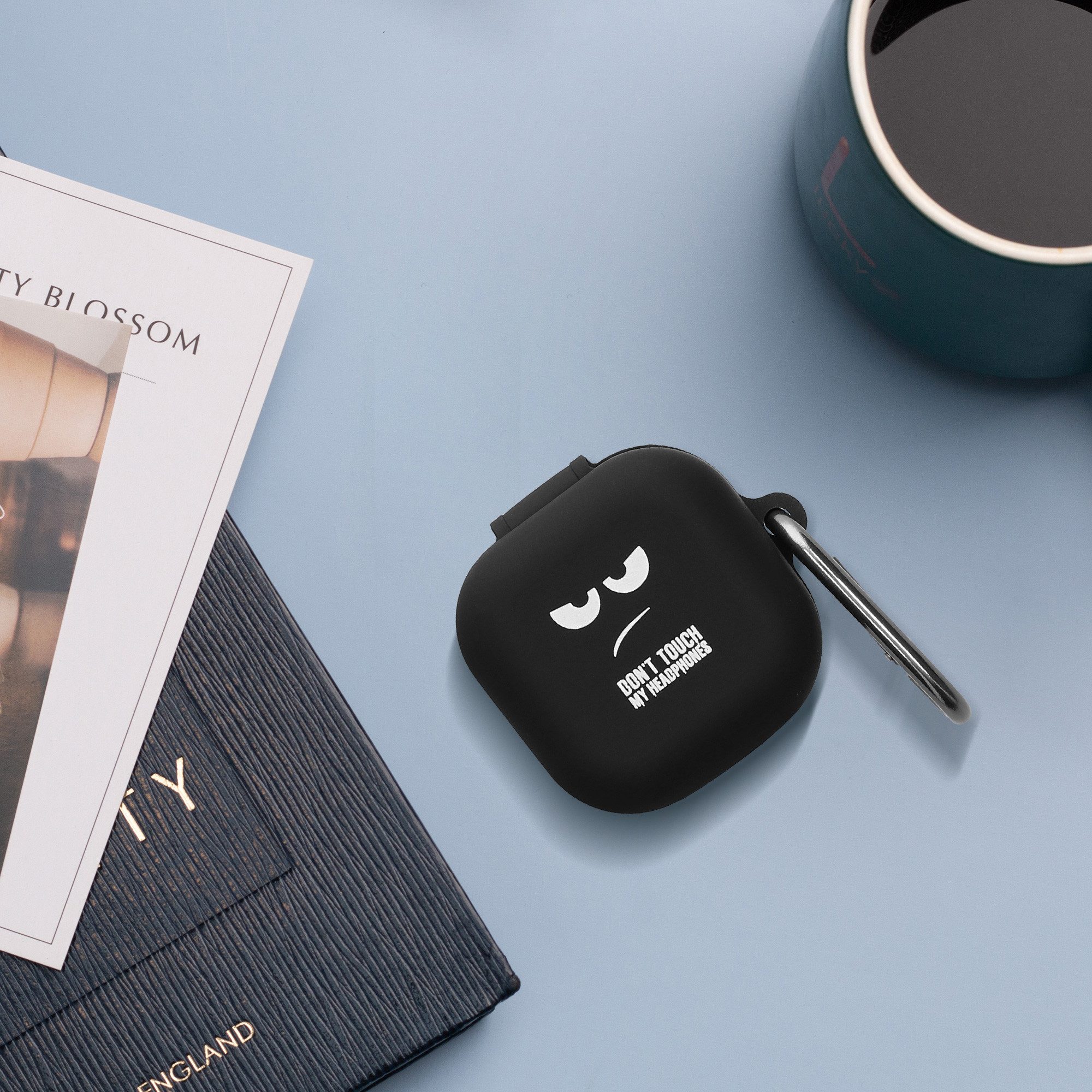 kwmobile Kopfhörer-Schutzhülle Design Schutzhülle für Samsung Galaxy Buds 4 / Galaxy Buds 4 Pro Hülle, TPU Silikon Case für Kopfhörer Ladecase stoßfestes Cover  – Bild 4 von 5