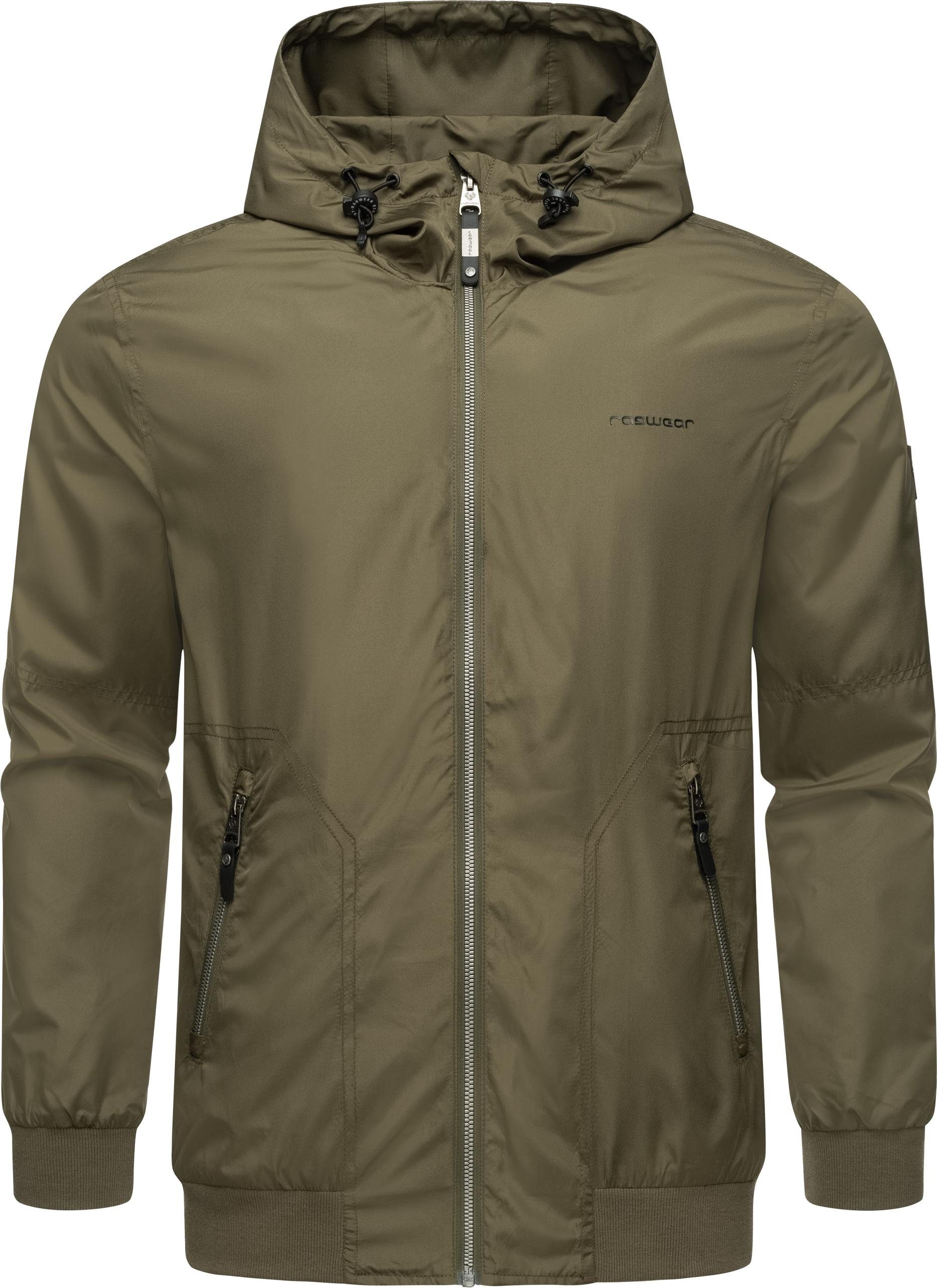 Ragwear Outdoorjacke Stewie II stylische Herren Übergangsjacke mit großer Kapuze
