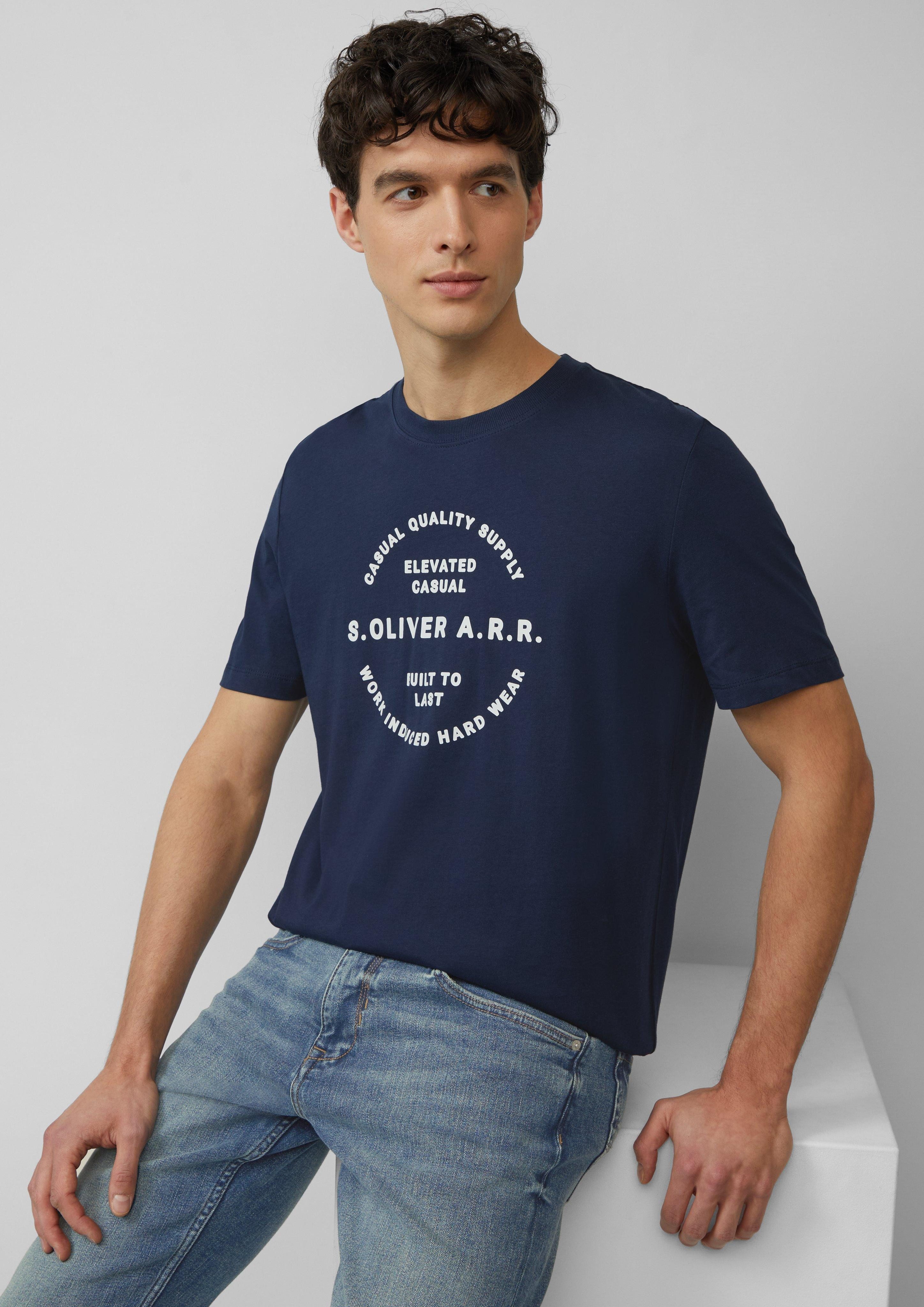 s.Oliver Kurzarmshirt T-Shirt mit Artwork Artwork günstig online kaufen