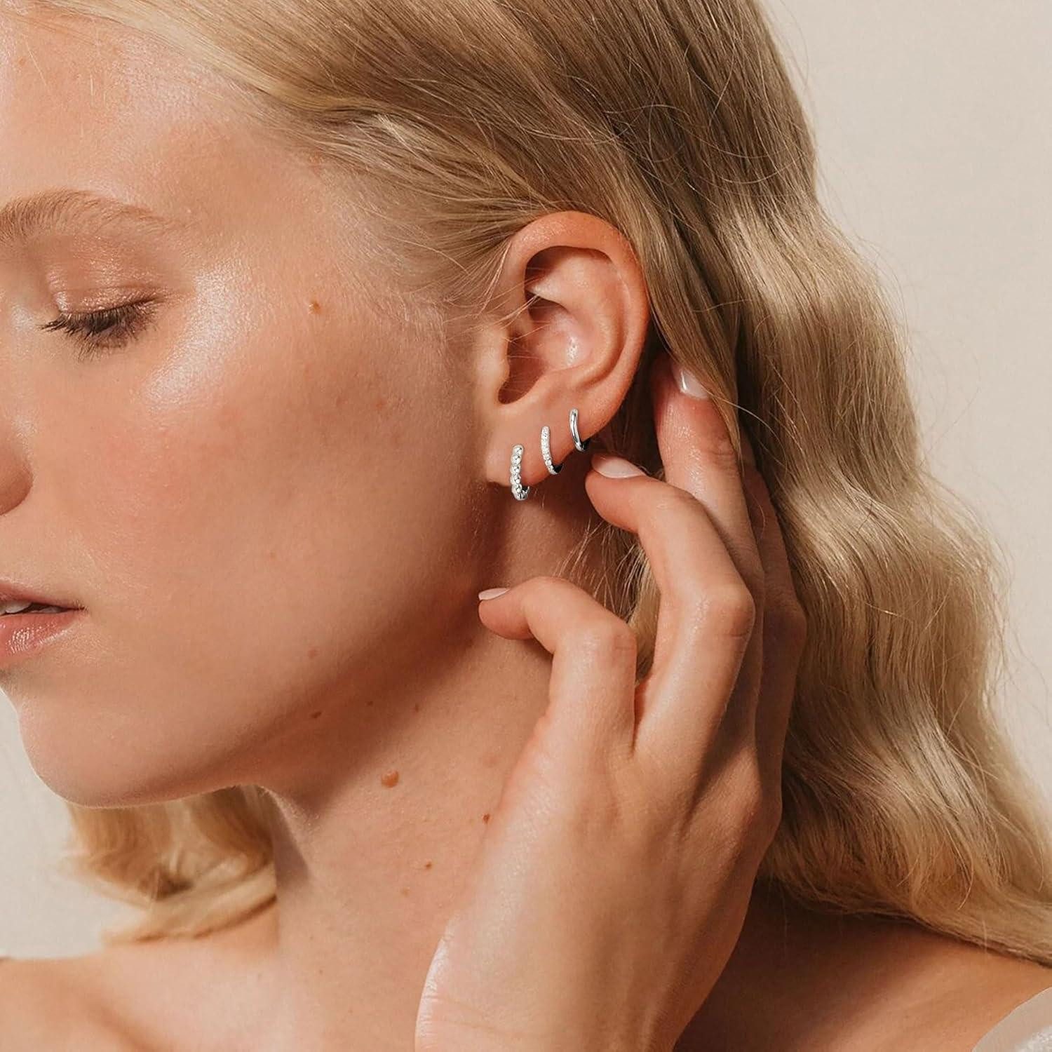 LuxusKollektion Schmuckset Ohrringe Silber 925 Vergoldet Zirkonia Anhänger günstig online kaufen