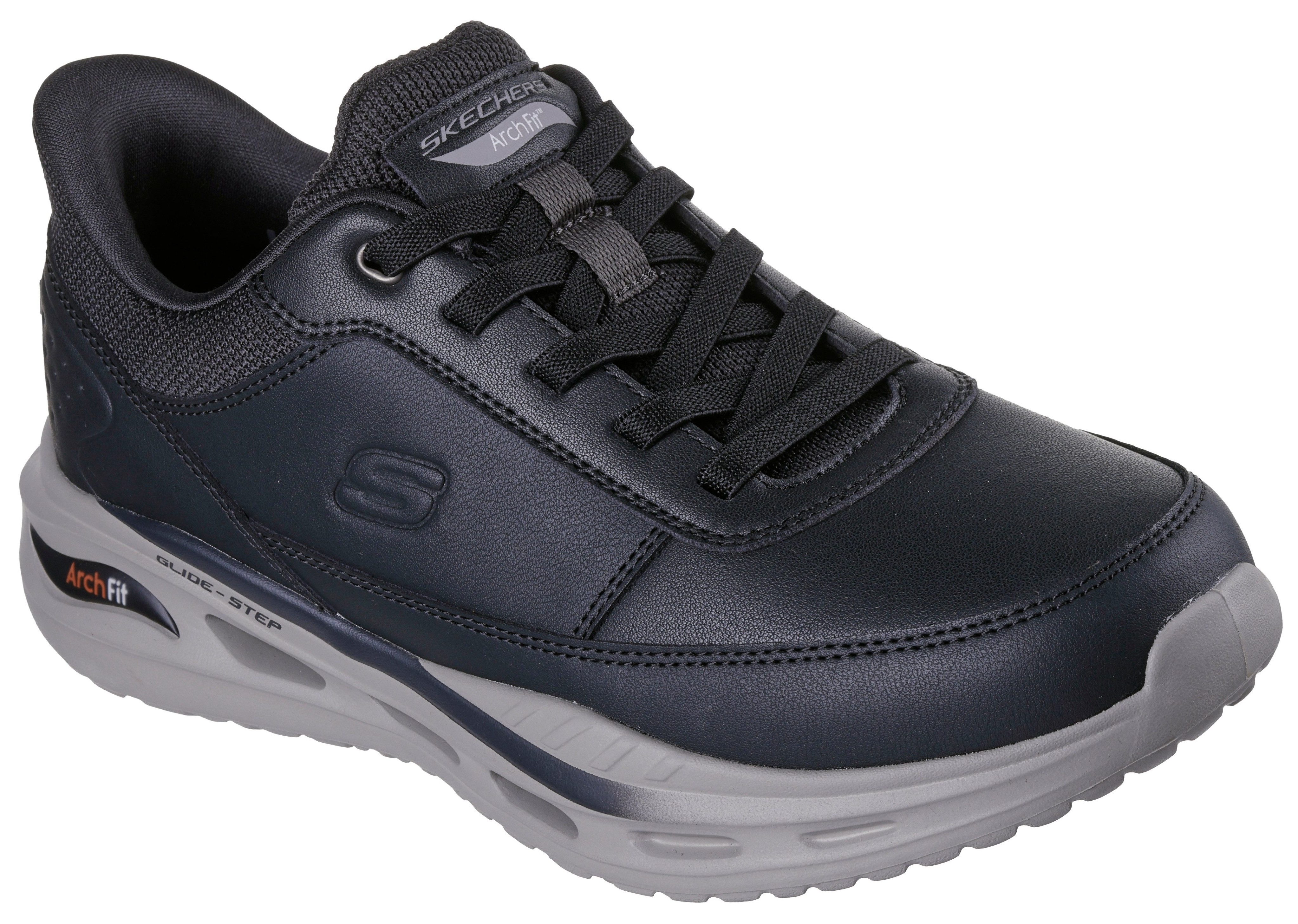 Skechers ARCH FIT ORVAN Slip-On Sneaker Schnürschuh, Trainingsschuh mit Glide Step