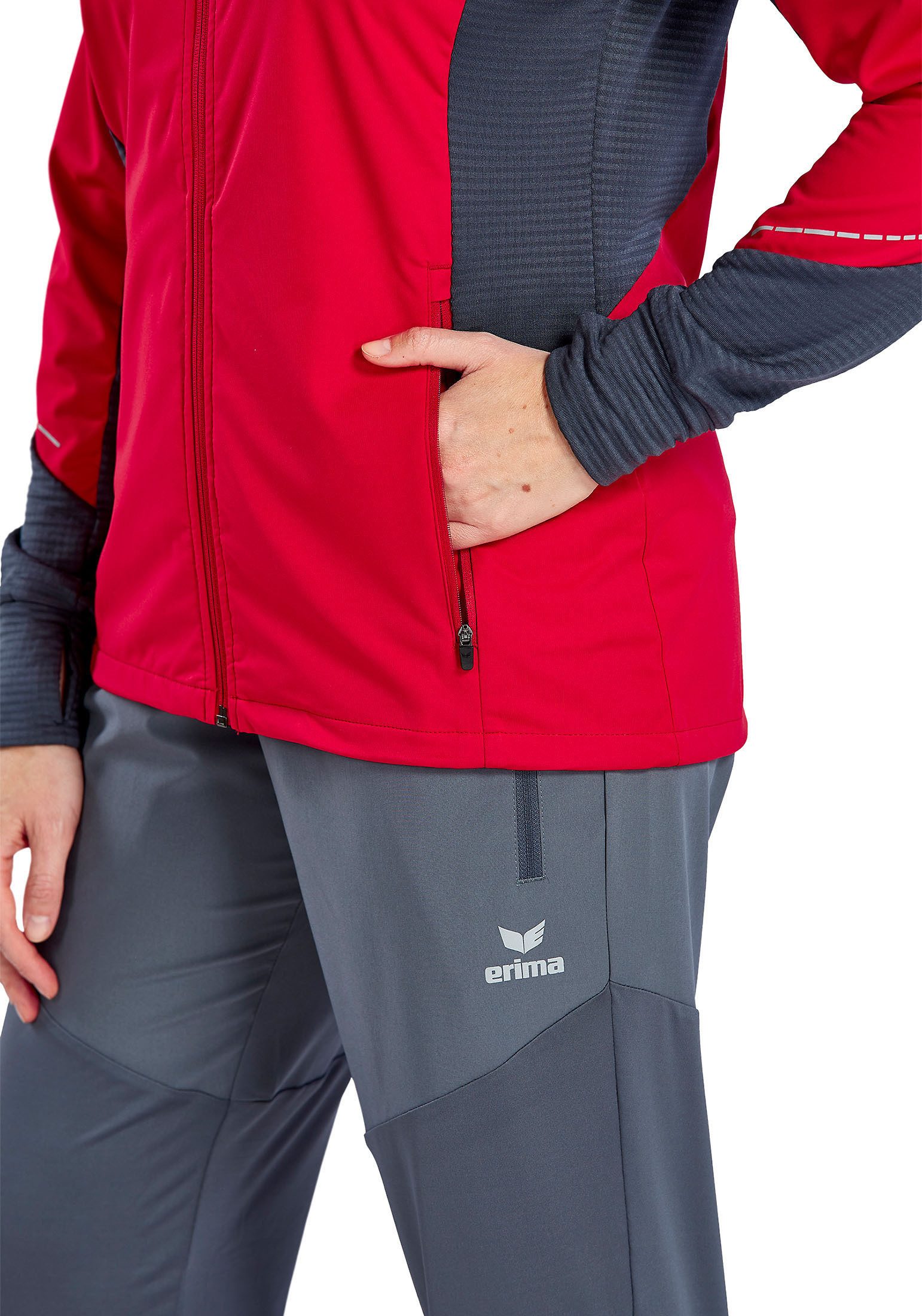 Erima Laufjacke RACING Running Jacke Damen Leichtes, wasserabweisendes Material