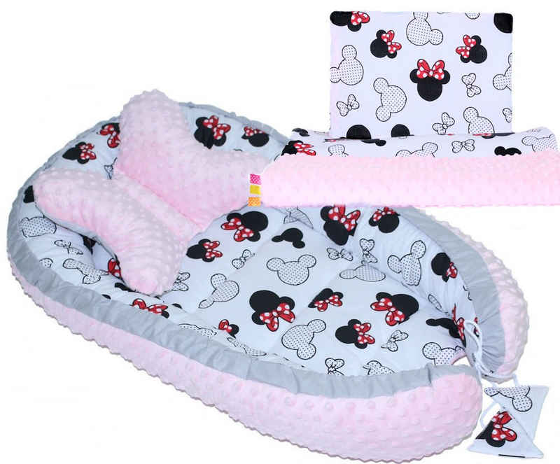 Primawela Bettnestchen Baby MINKY Nestchen Kokon Kuschelnest Kissen Decke Schmetterlingkissen