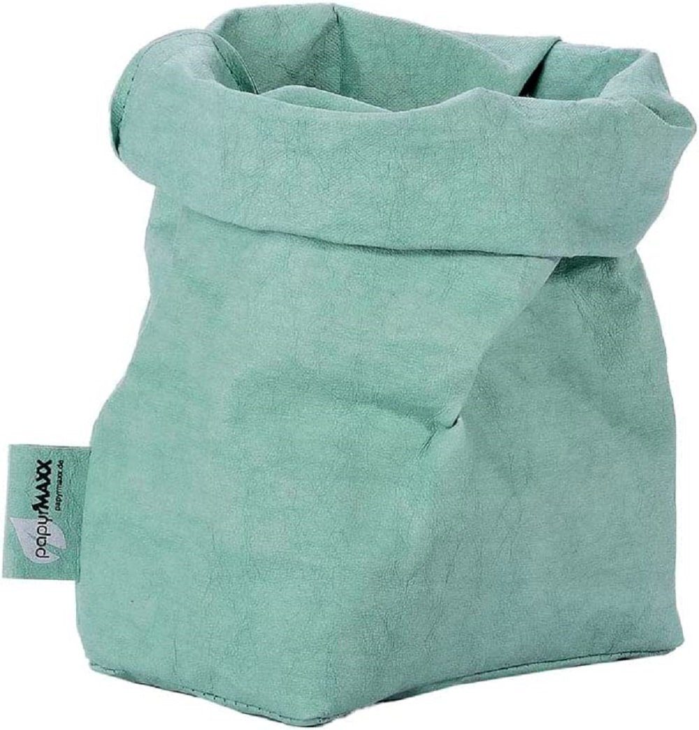 LK Trend & Style Aufbewahrungsbox Krempelkorb rund aus nachhaltigem waschbarem Papier Lederoptik papyr®, sieht aus wie Leder, ist aber NATURMATERIAL AUS ZELLULOSE hergestellt. Reduzierter Preis € 7,95. Unverbindliche Preisempfehlung € 19,95