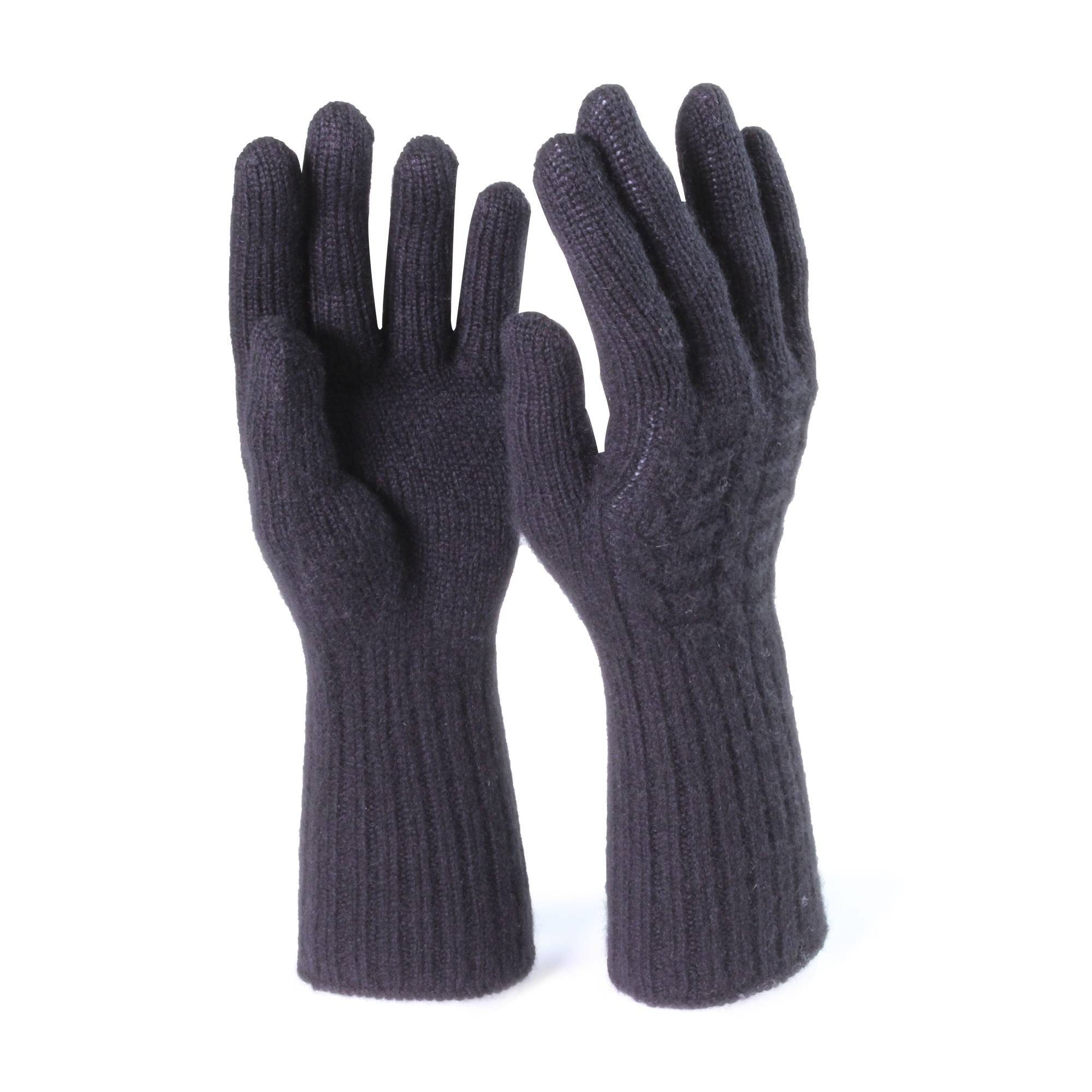 DamenSchwarz Strickhandschuhe Handschuhe 100% Tumelo Kaschmir